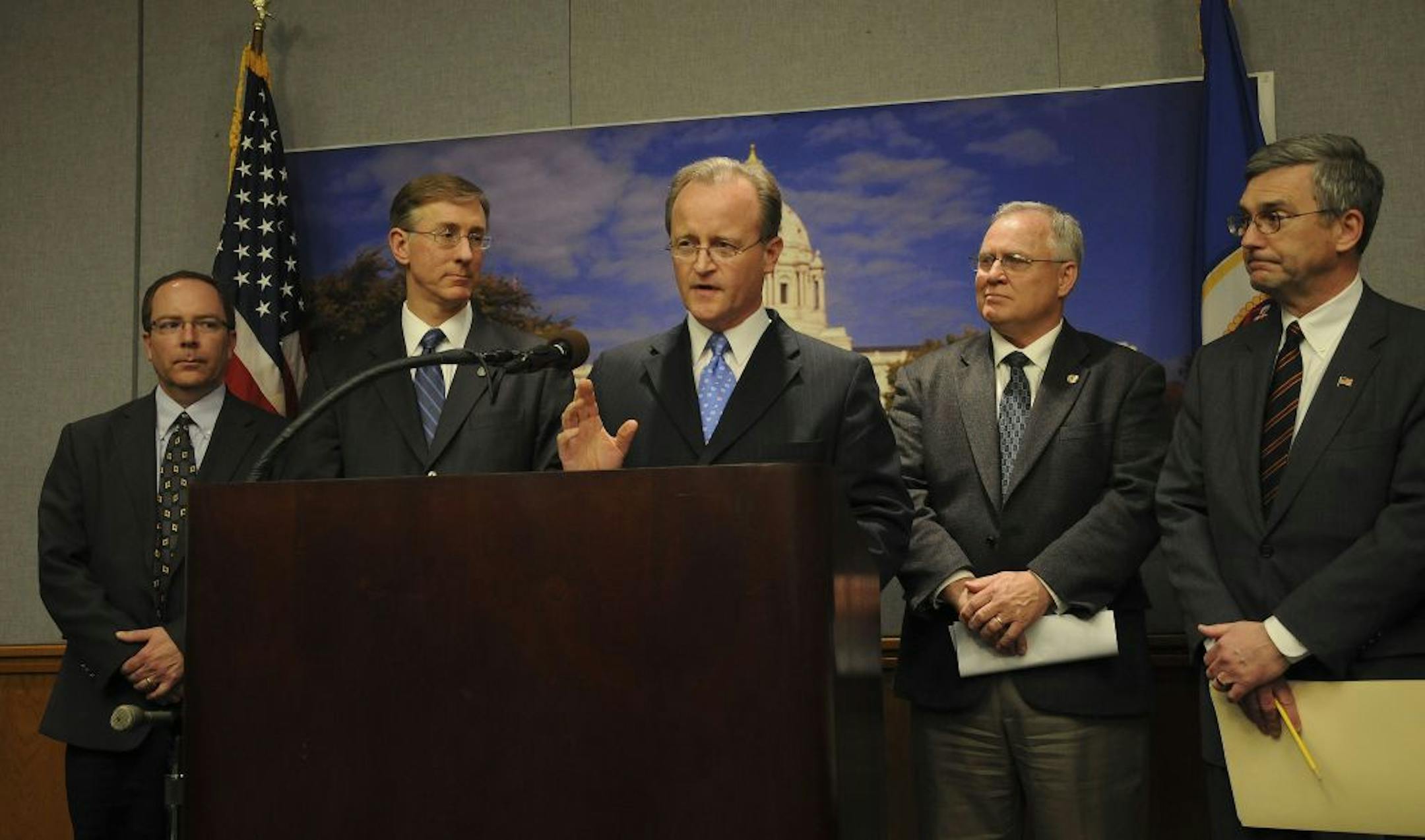 State Sen. Warren Limmer, R- Maple Grove, outlined plans Tuesday for a constitutional amendment defining marriage.