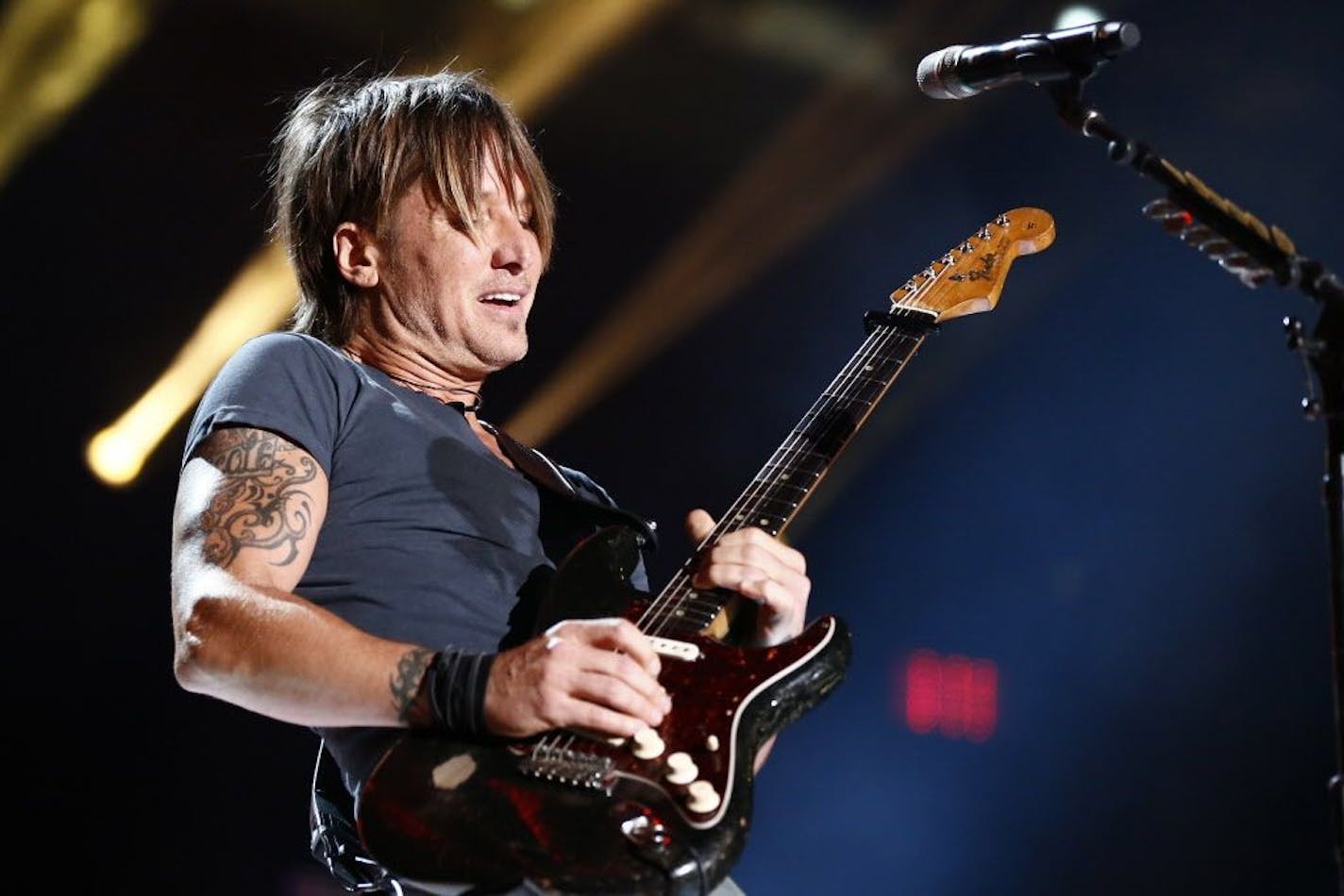 Keith Urban performs at LP Field at the CMA Music Festival on Sunday, June 14, 2015, in Nashville, Tenn.