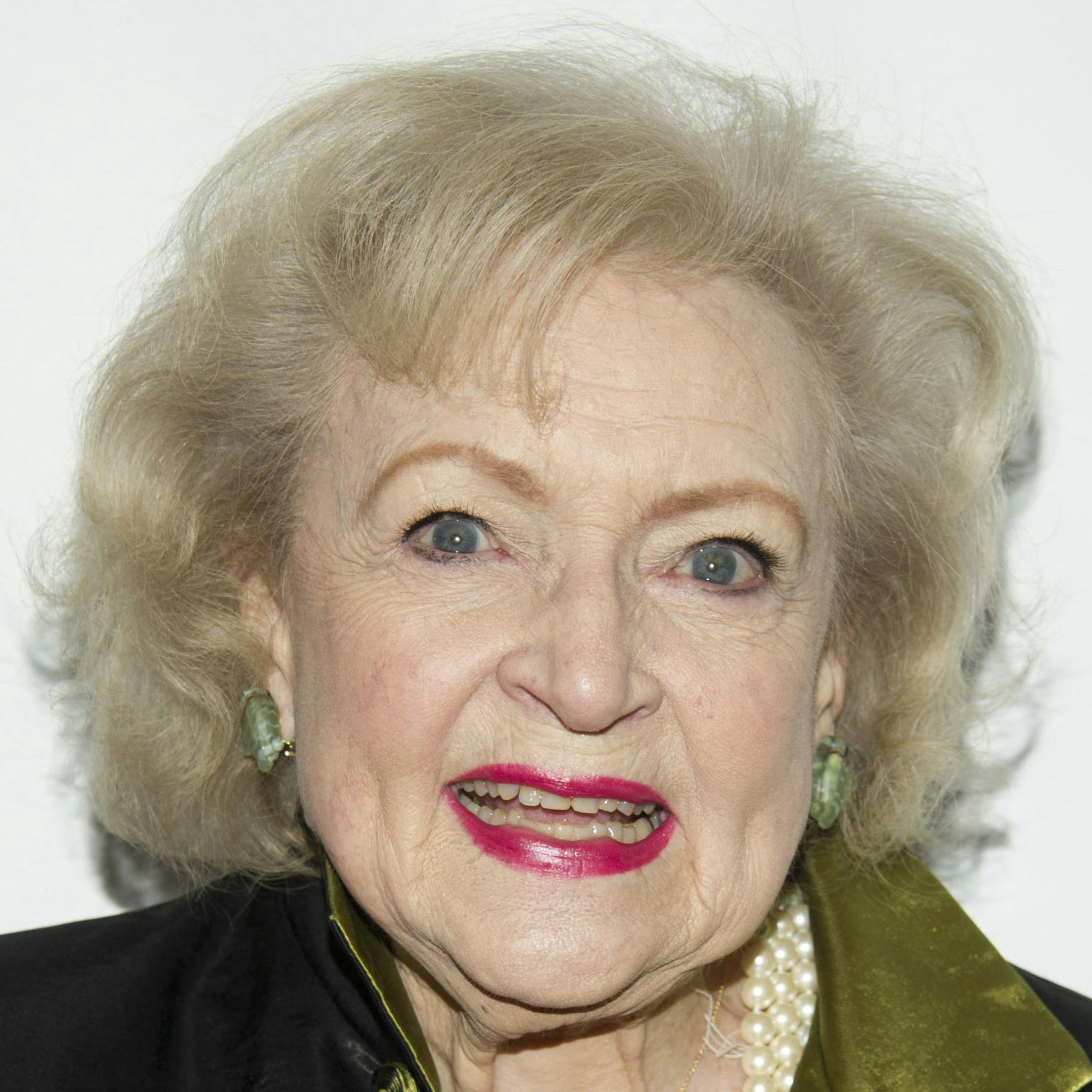 Betty White arrives for her Friars Club Roast in New York, Wednesday, May 16, 2012. (AP Photo/Charles Sykes)