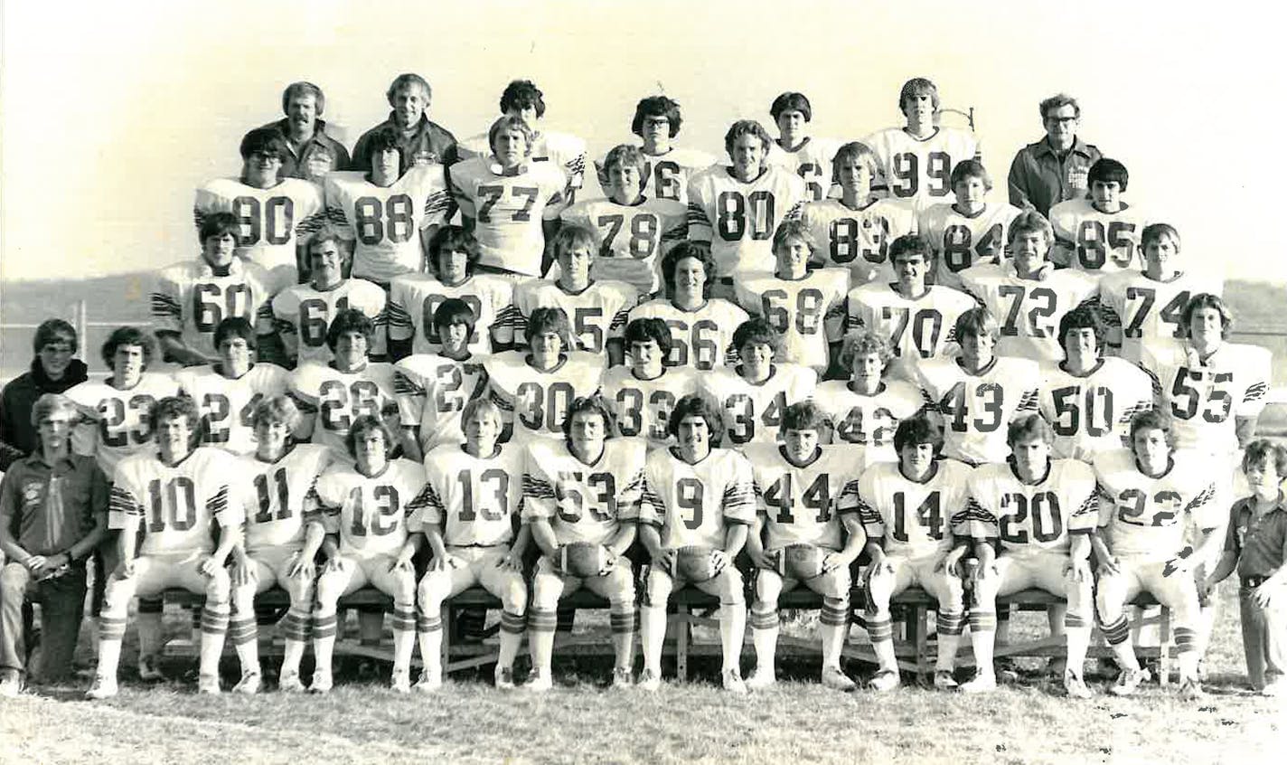 1981 State Football Champions, St. Peter. Courtesy Davis family