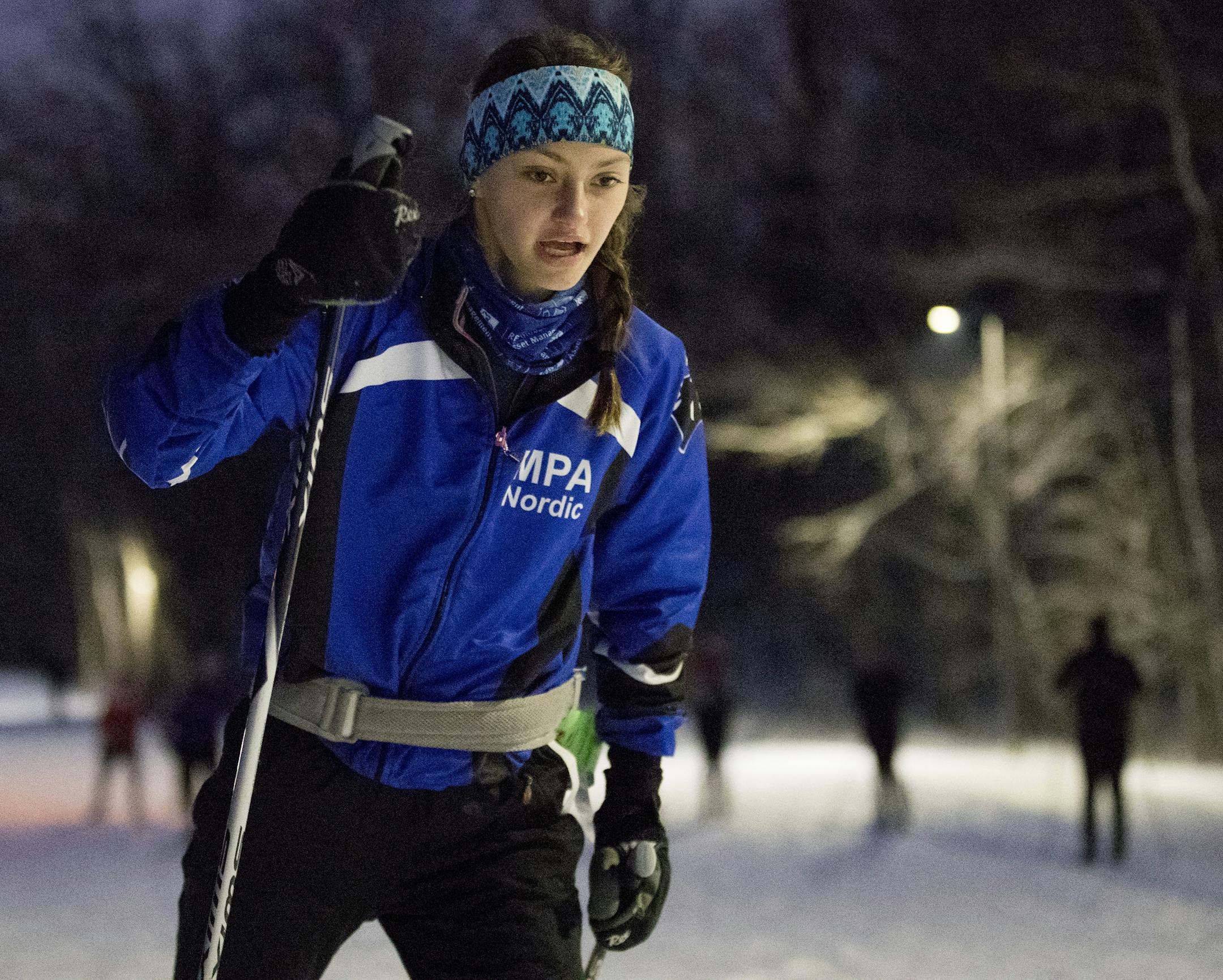 Mounds Park Academy senior Erin Quam had major surgery last fall after discovering a coronary artery anomaly. ] CARLOS GONZALEZ cgonzalez@startribune.com - January 9, 2017, Bloomington, MN, Hyland Nordic Ski Area in Bloomington, Mounds Park Academy senior Erin Quam had open heart surgery in the fall but she has returning to Nordic skiing.