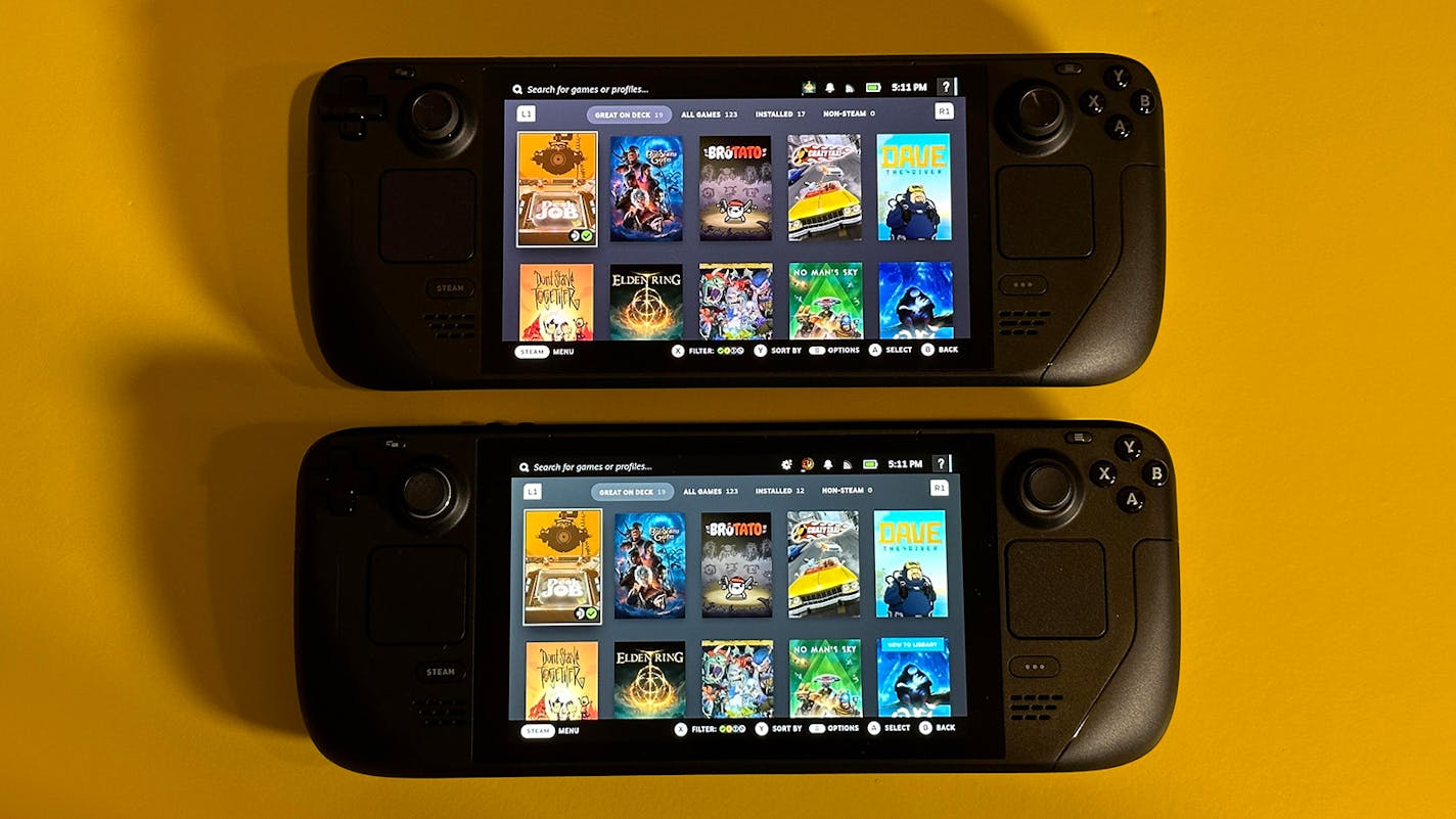 The Valve Steam Deck handheld. (Scott Stein/CNET/TNS)