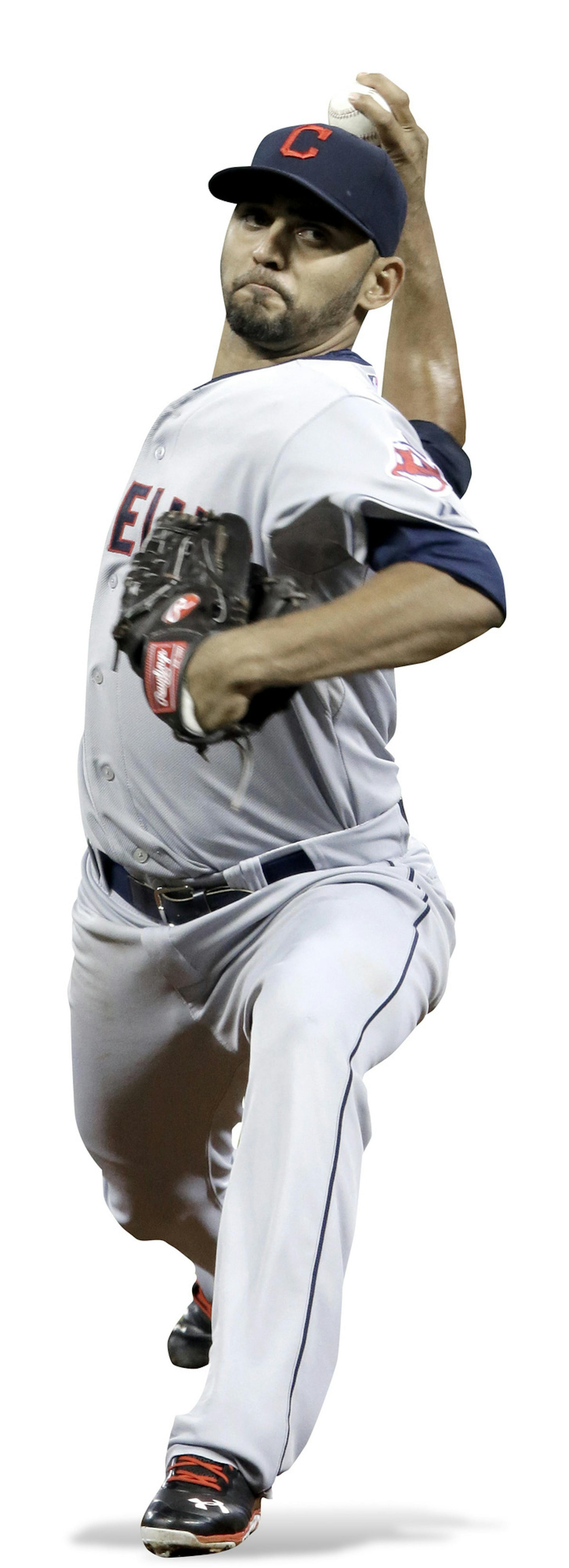 Cleveland Indians' Danny Salazar delivers a pitch against the Houston Astros in the first inning of a baseball game Thursday, Sept. 18, 2014, in Houston. (AP Photo/Pat Sullivan) ORG XMIT: HTA101