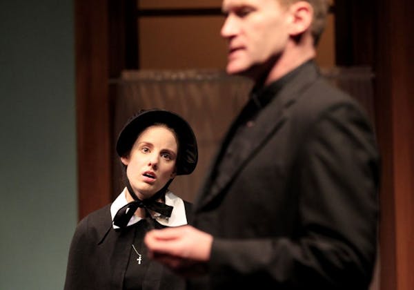 Anna Sundberg and David Mann performed a scene of "Doubt."