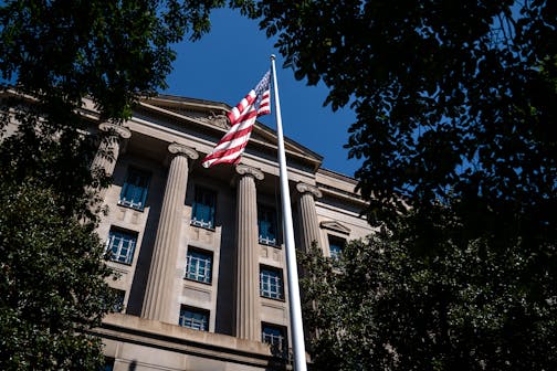 The Department of Justice building in Washington.