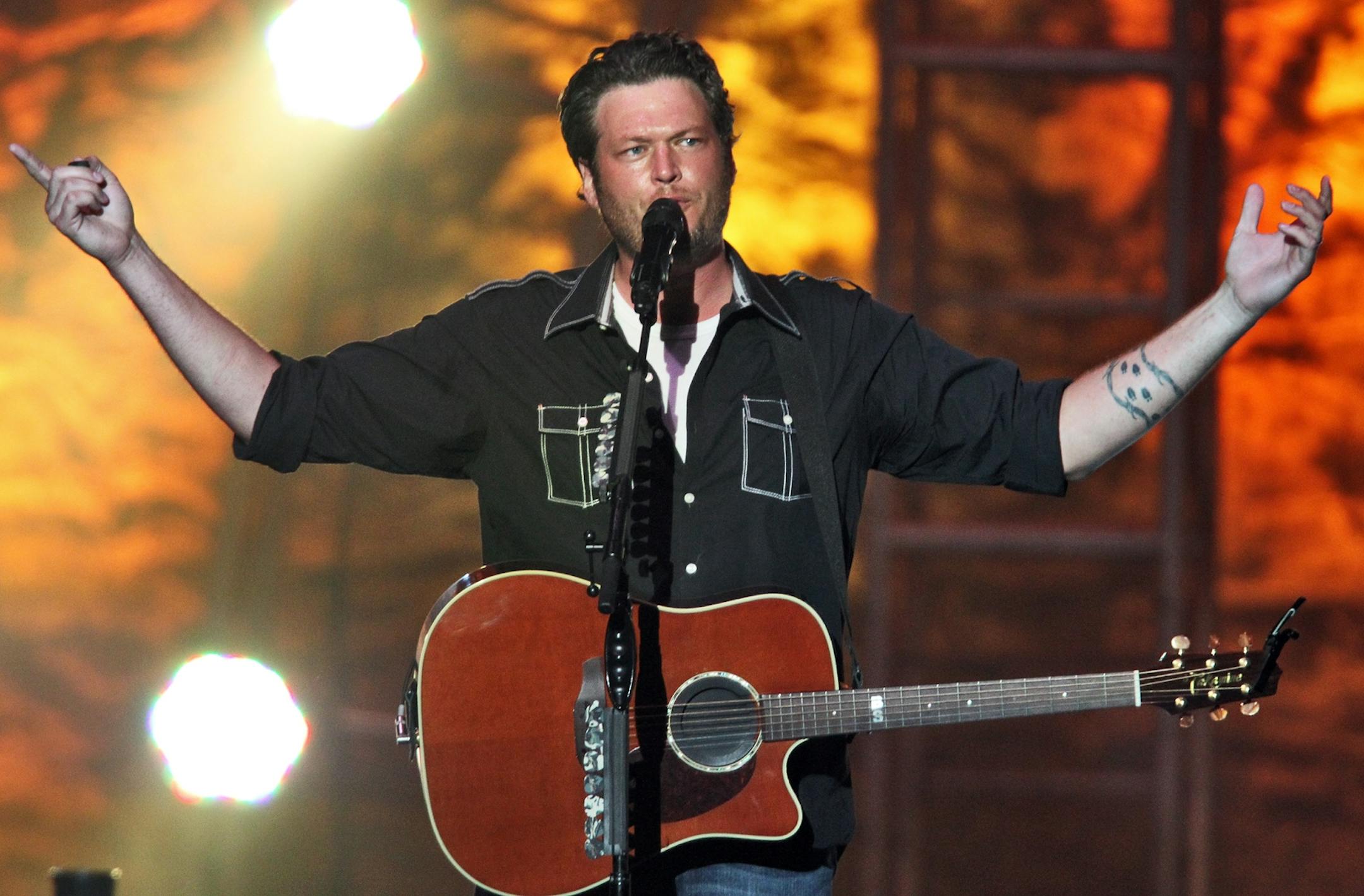 Country singer Blake Shelton at State Fair concert. (MARLIN LEVISON/STARTRIBUNE(mlevison@startribune.com