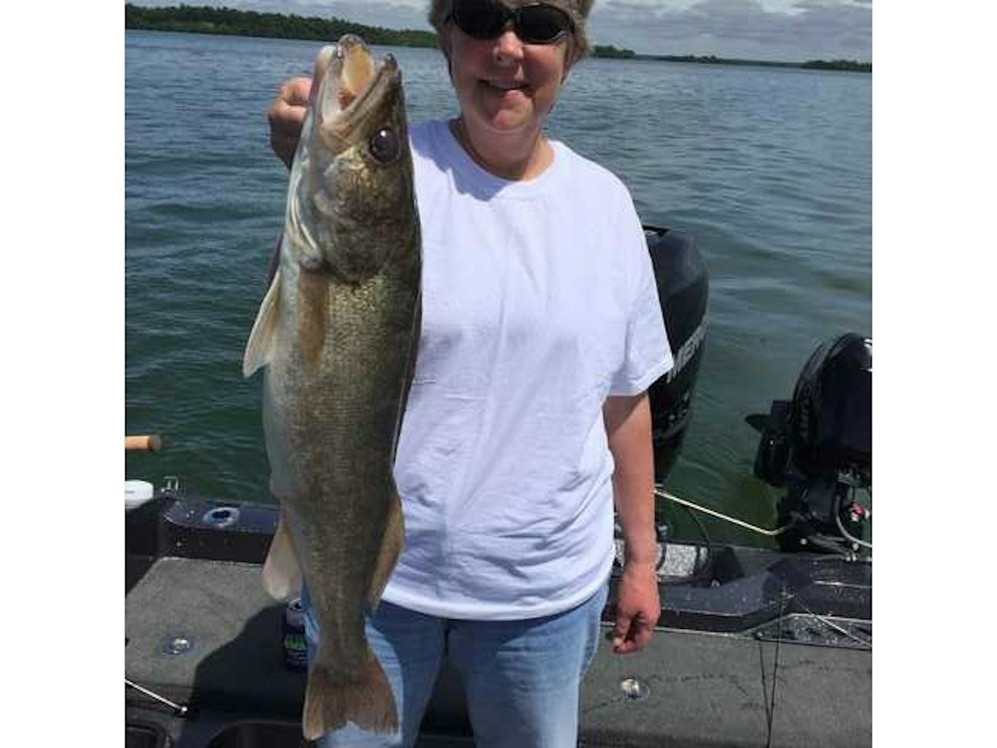 Lynette Smith of Farmington caught this 28-inch walleye on June 13 on Leech Lake. She used a bottom bouncer with a spinner.