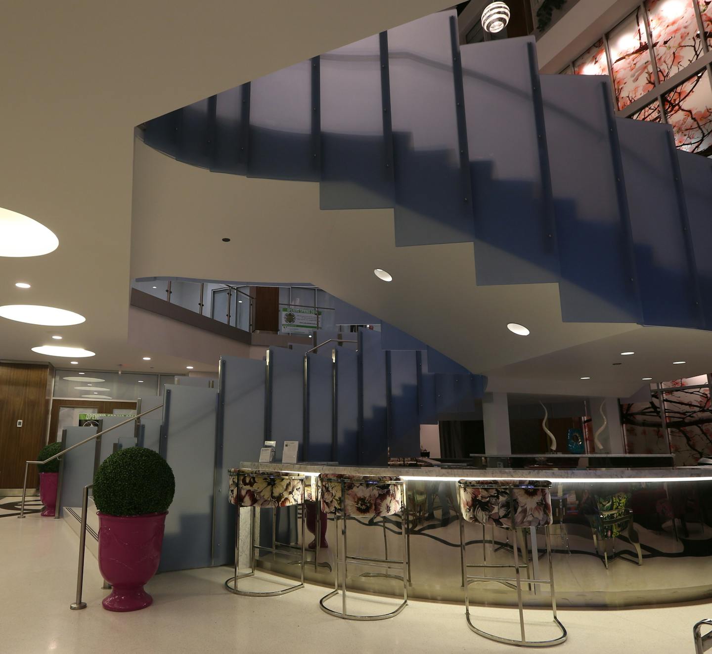 Lobby of the Soo Line building in downtown Minneapolis. A massive - and ultra-expensive - renovation aimed at restoring the historic Soo Line building and converting its former rabbits-warren of offices into chic, modern apartments, is now complete. Residents are now moving in, and crews are putting the finishing touches on the project, which was aimed at restoring the building to its former glory. Photographed on 11/20/13.] Bruce Bisping/Star Tribune bbisping@startribune.com