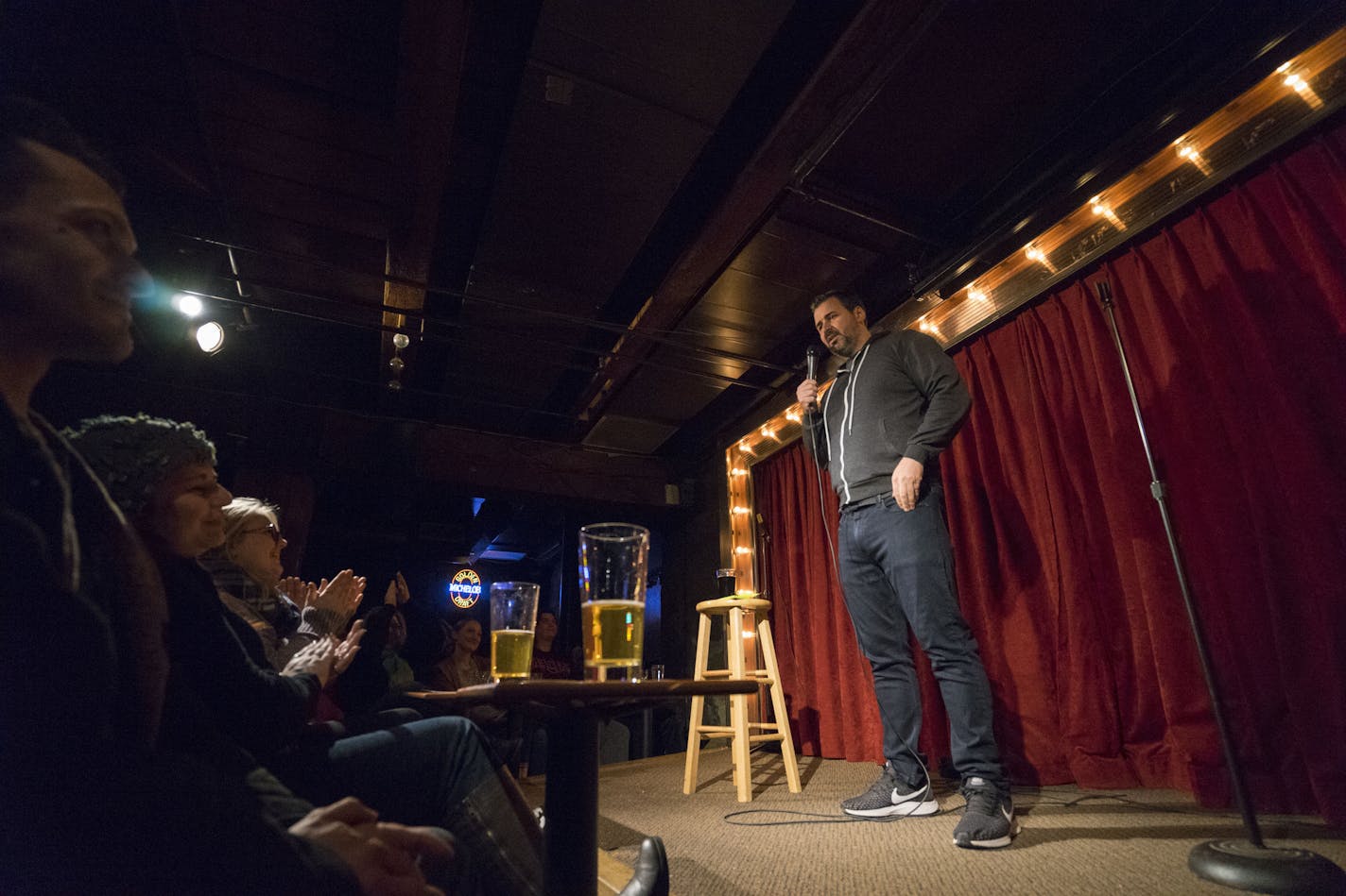 Comedian Pete Lee performs at Acme Comedy Company in Minneapolis on Thursday, Feb. 28, 2019] TONY SAUNDERS ° anthony.saunders@startribune.com Lee, a Wisconsin native and University of Minnesota graduate recently moved to Los Angeles.