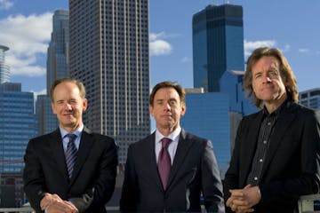 The Pohlad brothers, Jim, Bob and Bill at Target Field.