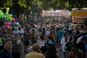 The State Fair crowd on Carnes Avenue Aug. 30, 2021.  
