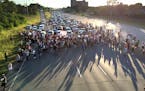 Marchers blocked part of Interstate 94 in St. Paul, Minn., on Saturday during a protest sparked by the recent police killings of black men in Minnesot