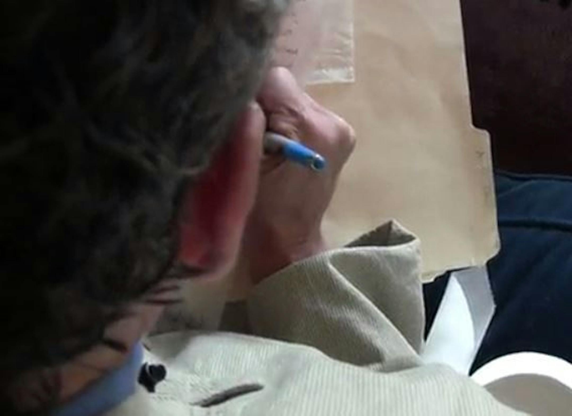 Writer Neal Karlen shows exactly one takes notes on toilet paper, as he had to do in one Prince interview.