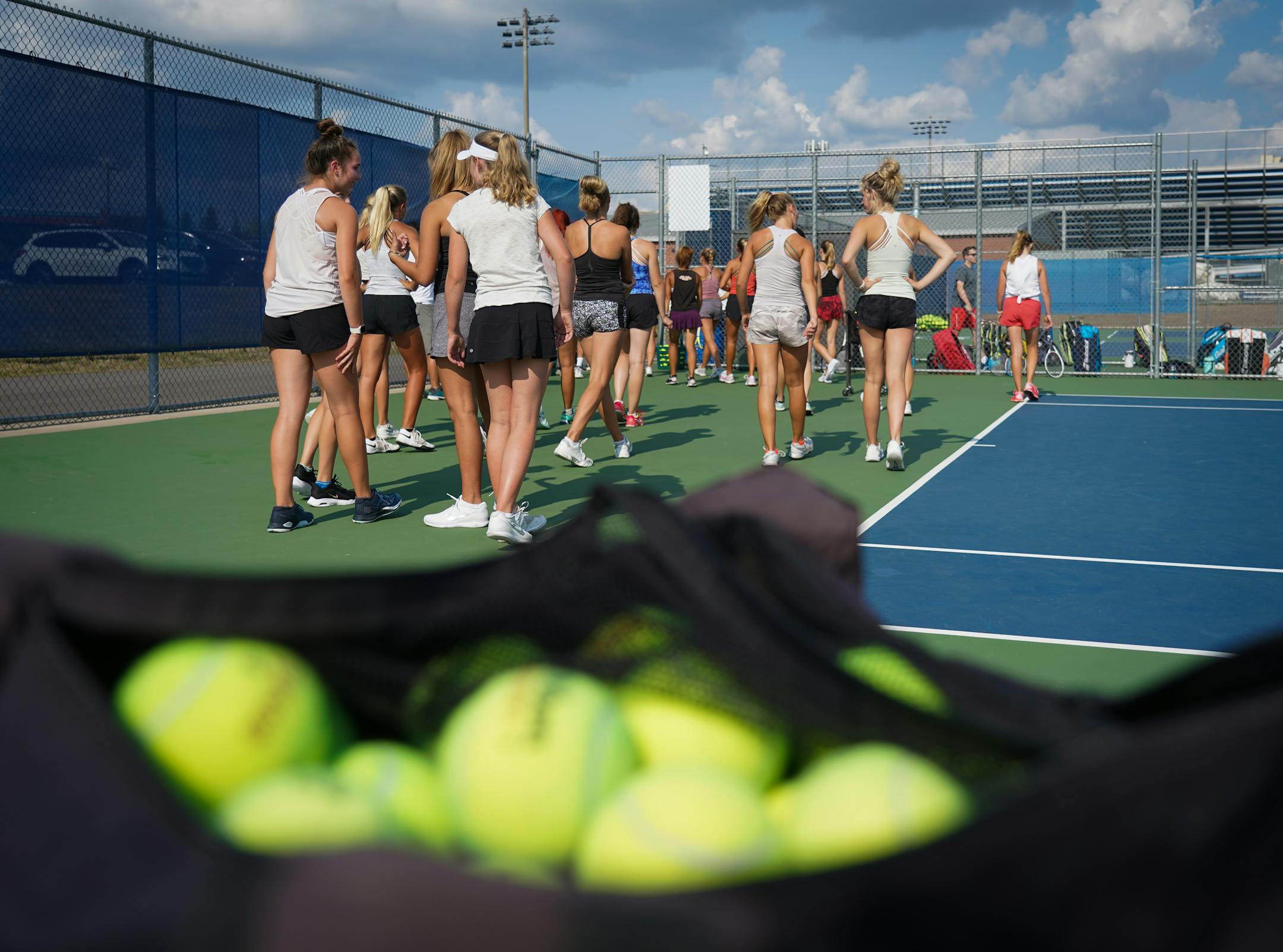 Minnetonka girls tennis practice on Thursday, August 19, 2021.