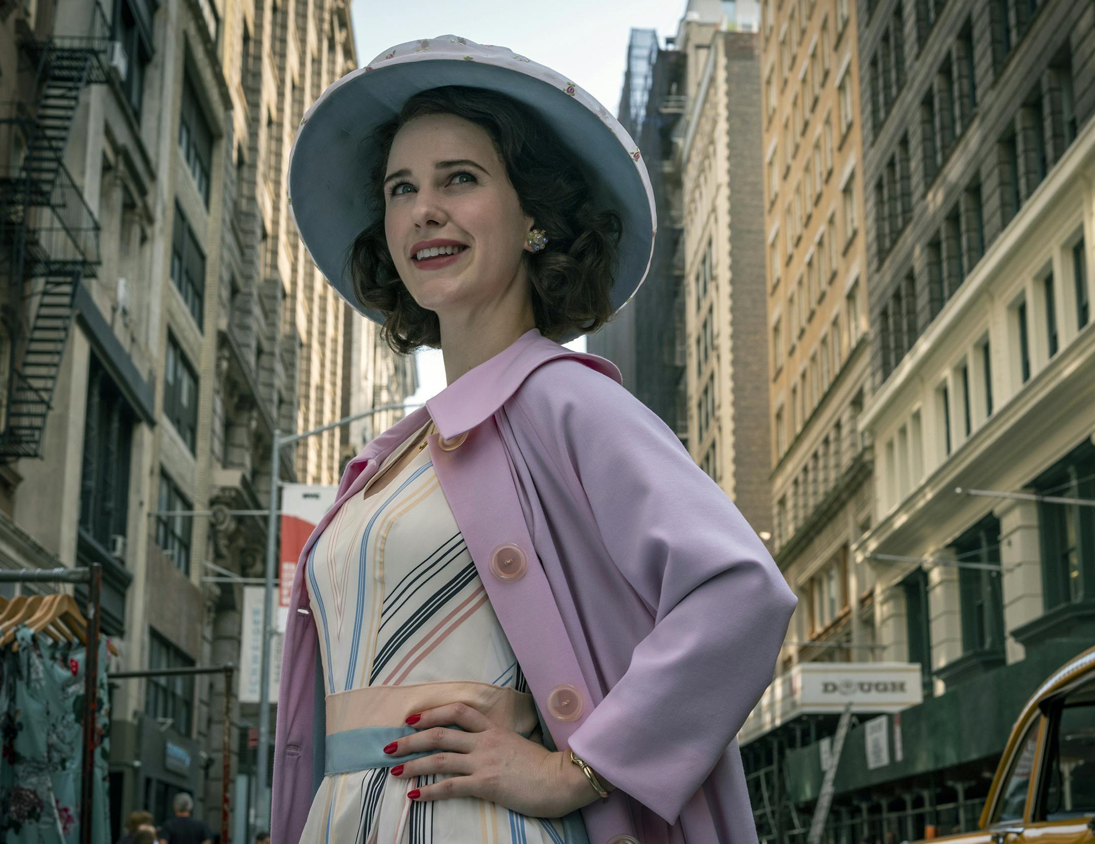 Rachel Brosnahan stars as "The Marvelous Mrs. Maisel."