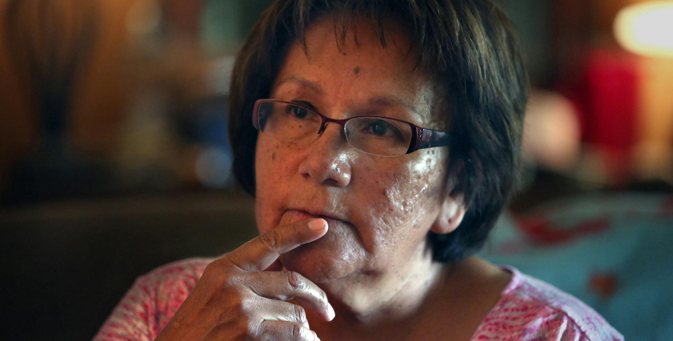 ‚ÄúWhen you have roots buried deep here, there‚Äôs something intangible that really connects you to the earth,‚Äù said tribal member Theodora Bird Bear, 62. Bird Bear, who has testified at the Capitol in Bismark and before state regulators, feels that recent oil spill disclosures and calls for a flaring moratorium are long overdue. ] (JIM GEHRZ/STAR TRIBUNE) / November 19, 2013, Mandaree/Fort Berthold Indian Reservation, ND ‚Äì