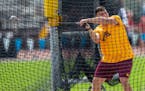 Zaltos Kostas practiced the hammer throw a year ago. This weekend he will try to win his third Big Ten title in that event.