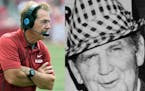 Alabama's adulation for football coach Nick Saban, left, is clear every time the school puts a deposit in his bank account. The state's adulation for 