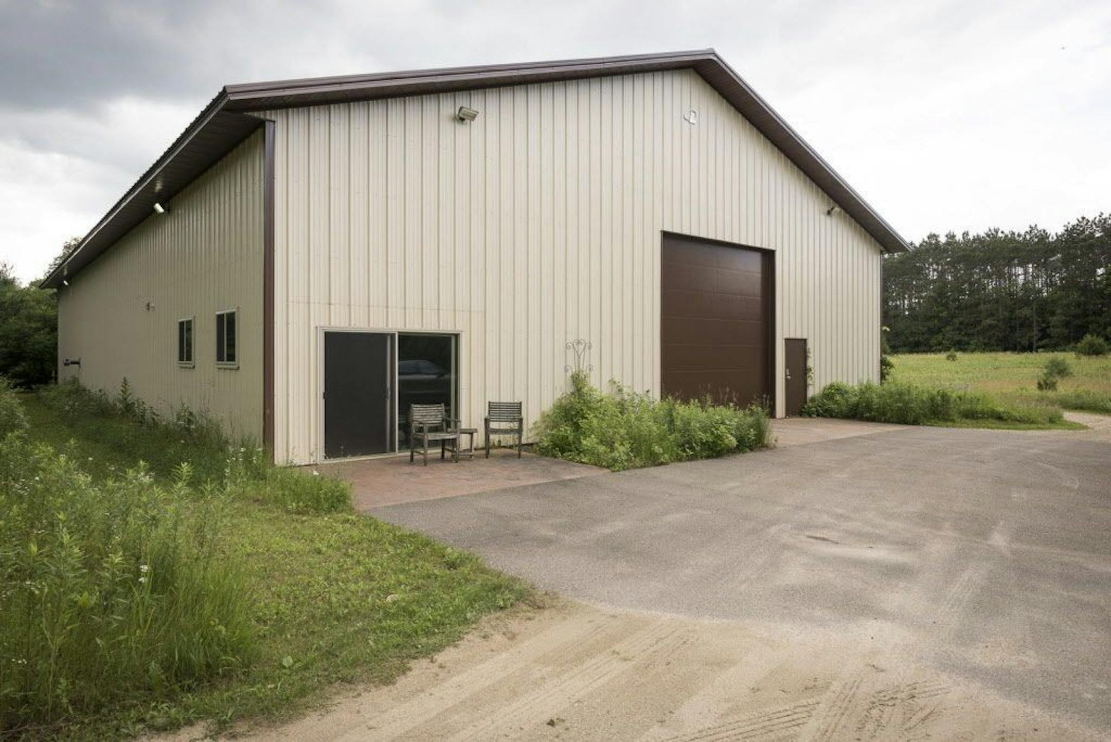The 60-by-100 foot shed includes an apartment with bath and kitchenette.