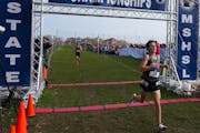 Robert Mechura of Roseville was alone when he arrived first at the finish line of the Class 3A championship race.