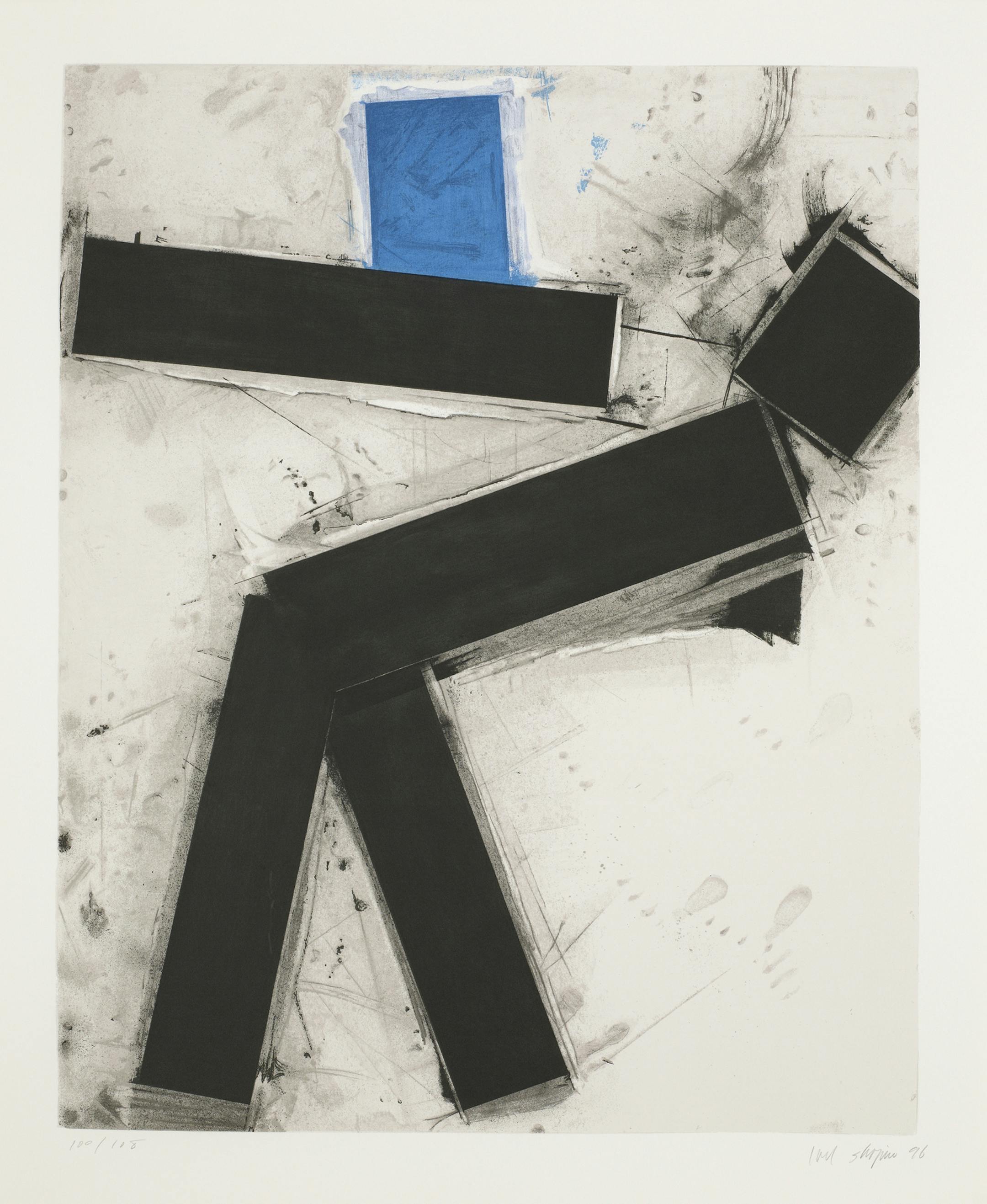 Joel Shapiro Untitled, (Blue and Black), 1996 Color screenprint Provided by Minneapolis Institute of Arts ¬© 2013 Joel Shapiro / Artists Rights Society (ARS), New York ORG XMIT: 113402