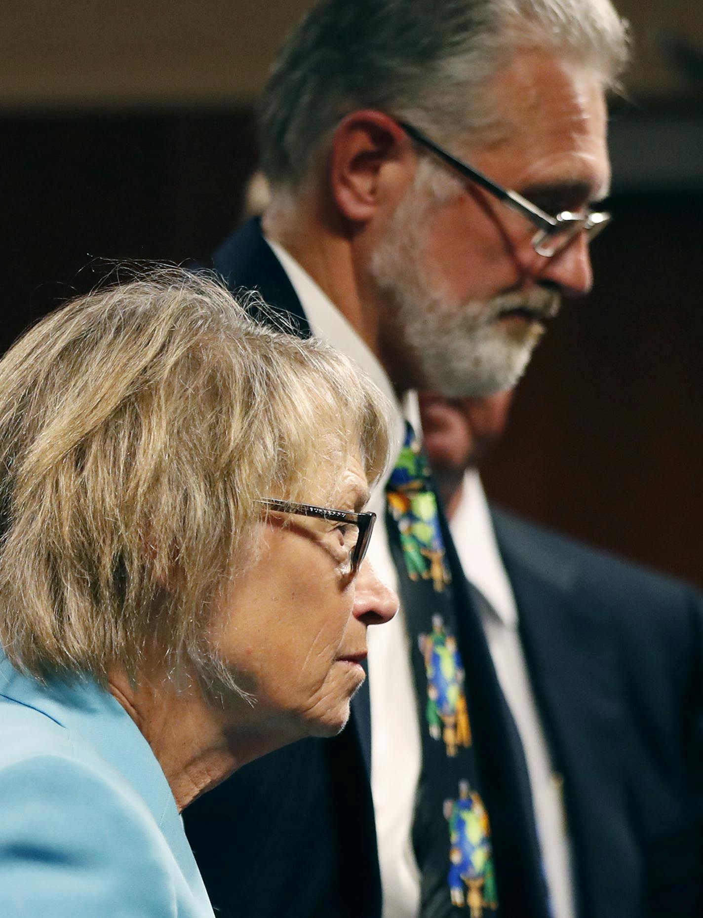 Jerry and Patty Wetterling walked away after a press conference Tuesday September 6, 2016 in Minneapolis, MN.] Danny Heinrich admitted to killing their son Jacob Wetterling. Jerry Holt / jerry. Holt@Startribune.com