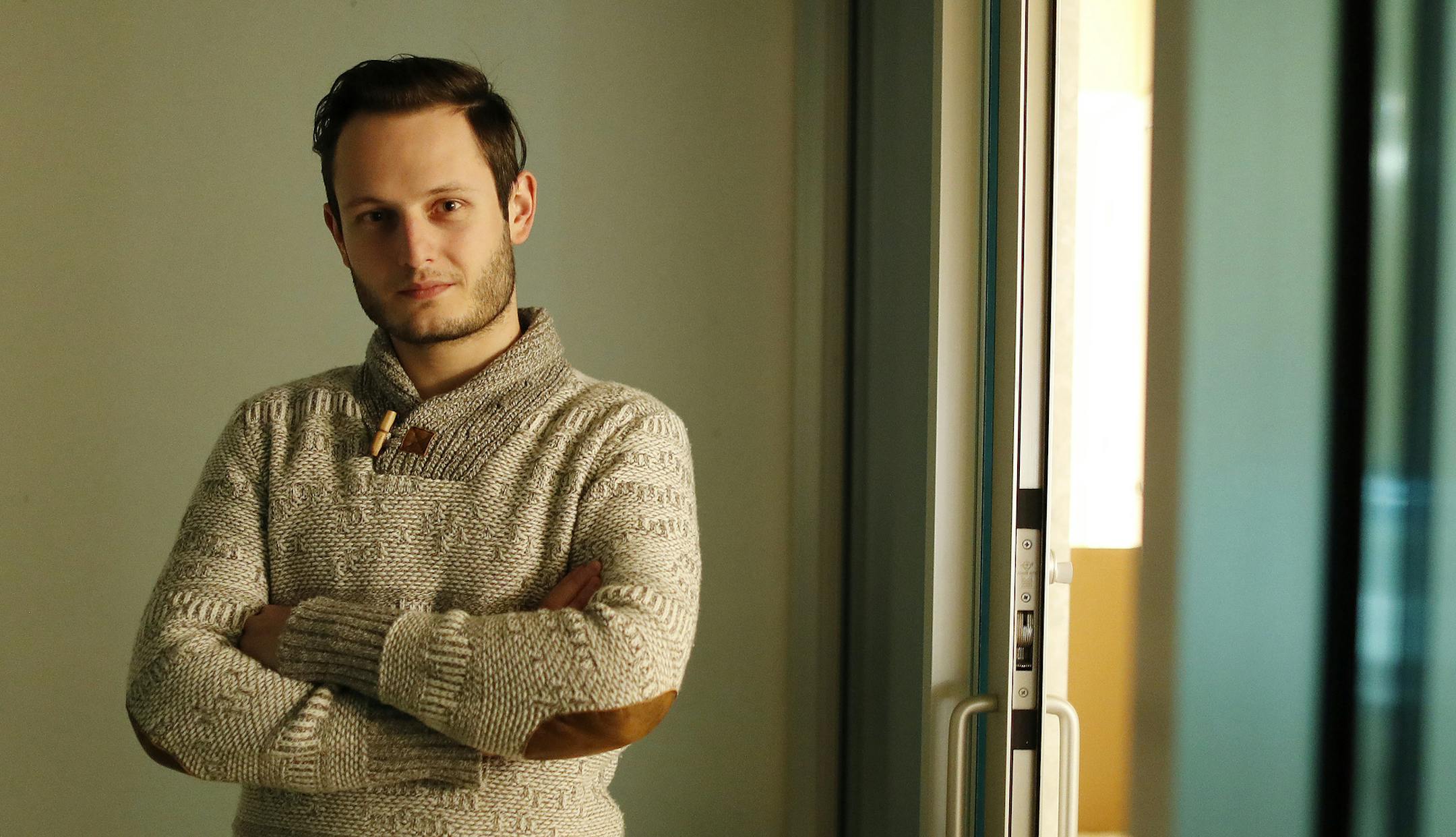 **EMBARGO: No electronic distribution, Web posting or street sales before Thursday 12:01 a.m. ET Dec. 1, 2016. No exceptions for any reasons. EMBARGO set by source.** Octavian Mihai, who began experiencing anxiety after he finished treatment for Hodgkin’s lymphoma, in Las Vegas, Nov. 29, 2016. Mihai participated in a study using psilocybin to see whether the drug, found in hallucinogenic mushrooms, could reduce anxiety and depression in cancer patients. About 80 percent of the patients in