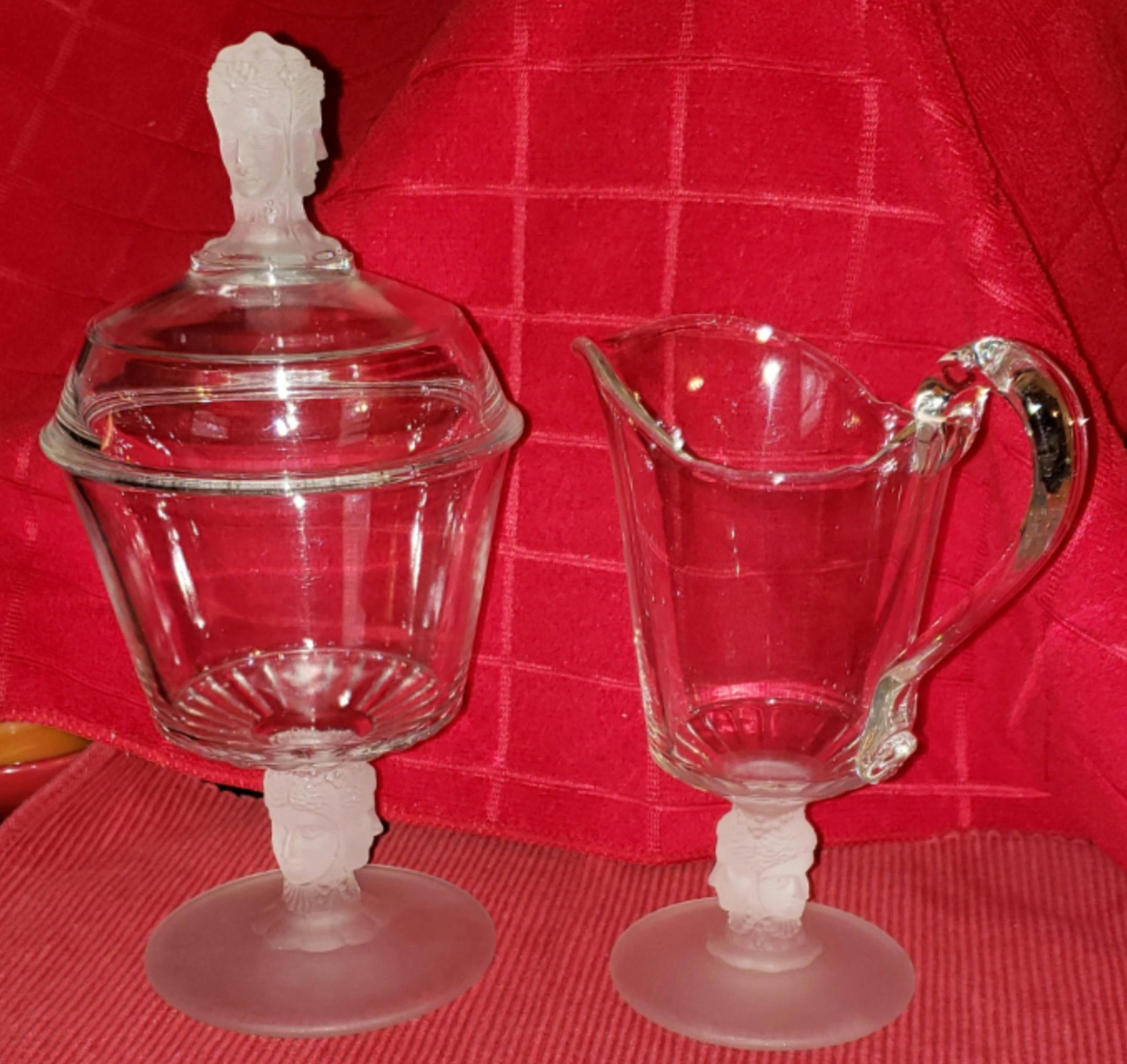 The majority of three-face pieces we see are reproductions, and collectors sometimes have trouble telling the new from the old — and that circumstance has helped keep prices down on this very distinctive pressed pattern glass design. Some say that all of them needs in order to determine if her examples are old or new is a black light. (Handout)