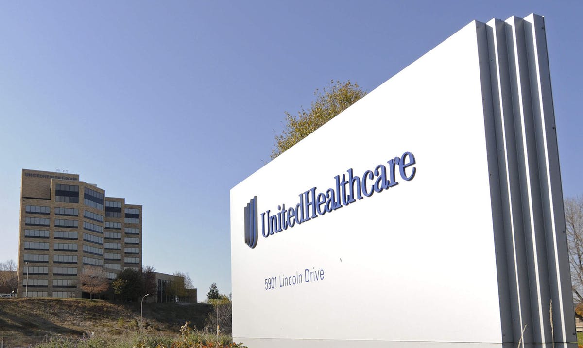 This file photo shows a portion of UnitedHealth Group's campus in Minnetonka.