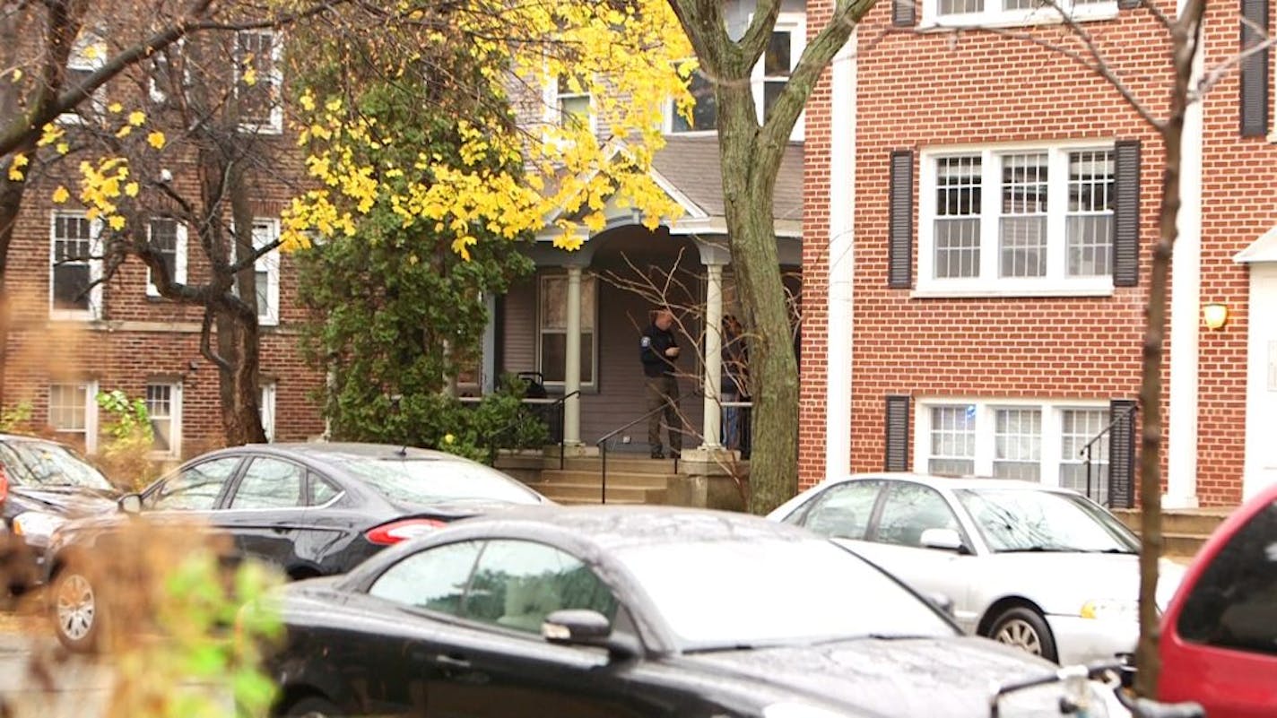 Authorities investigate the scene where a 16-month-old boy survived being intentionally hanged in a day care on Humboldt Av. in south Minneapolis Friday morning by the operator of the facility.