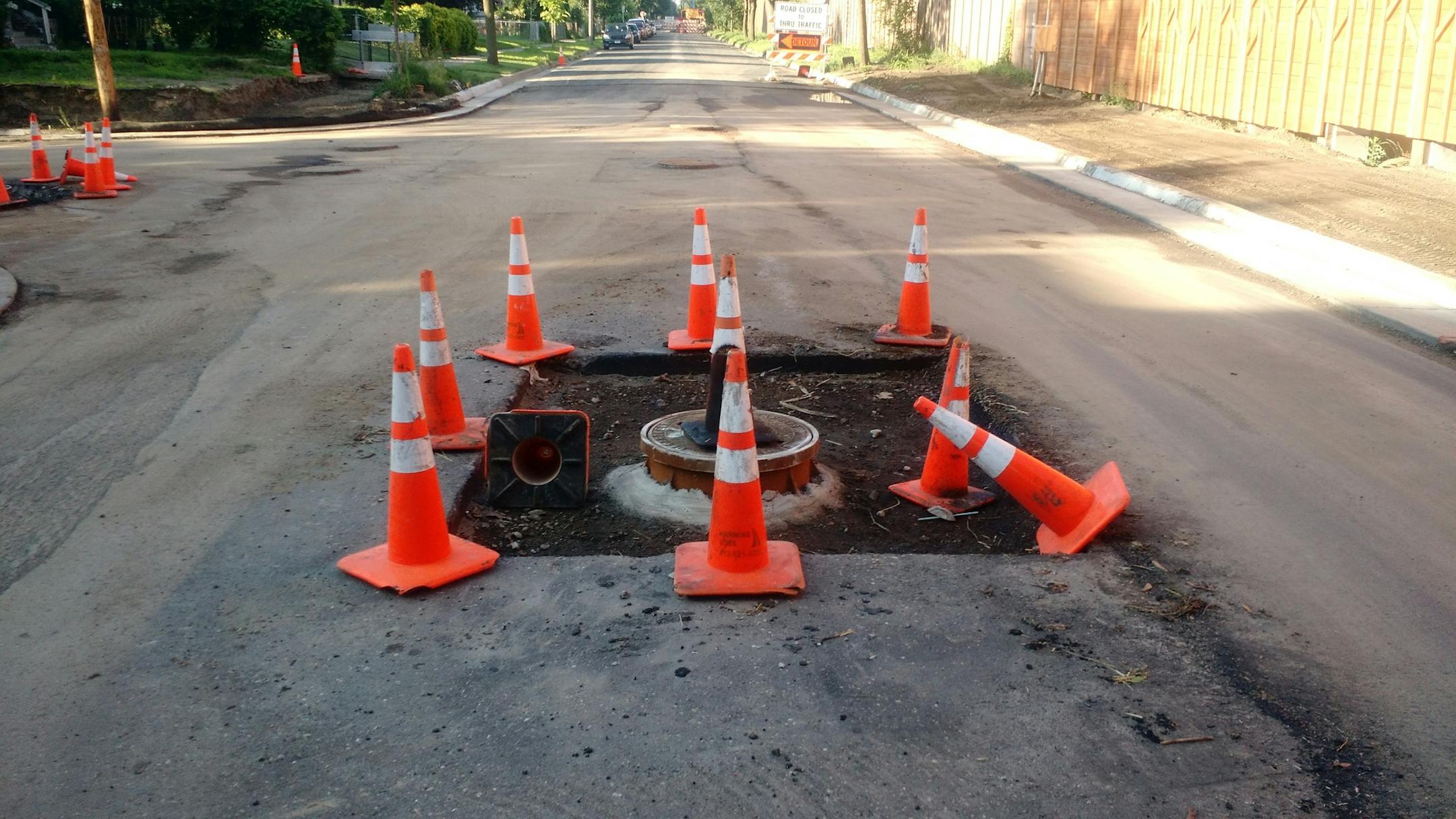 This is how MnDOT left 2nd Avenue S. near 39th Street unfinished until residents complained. MnDOT finished repaving the street on Friday.
