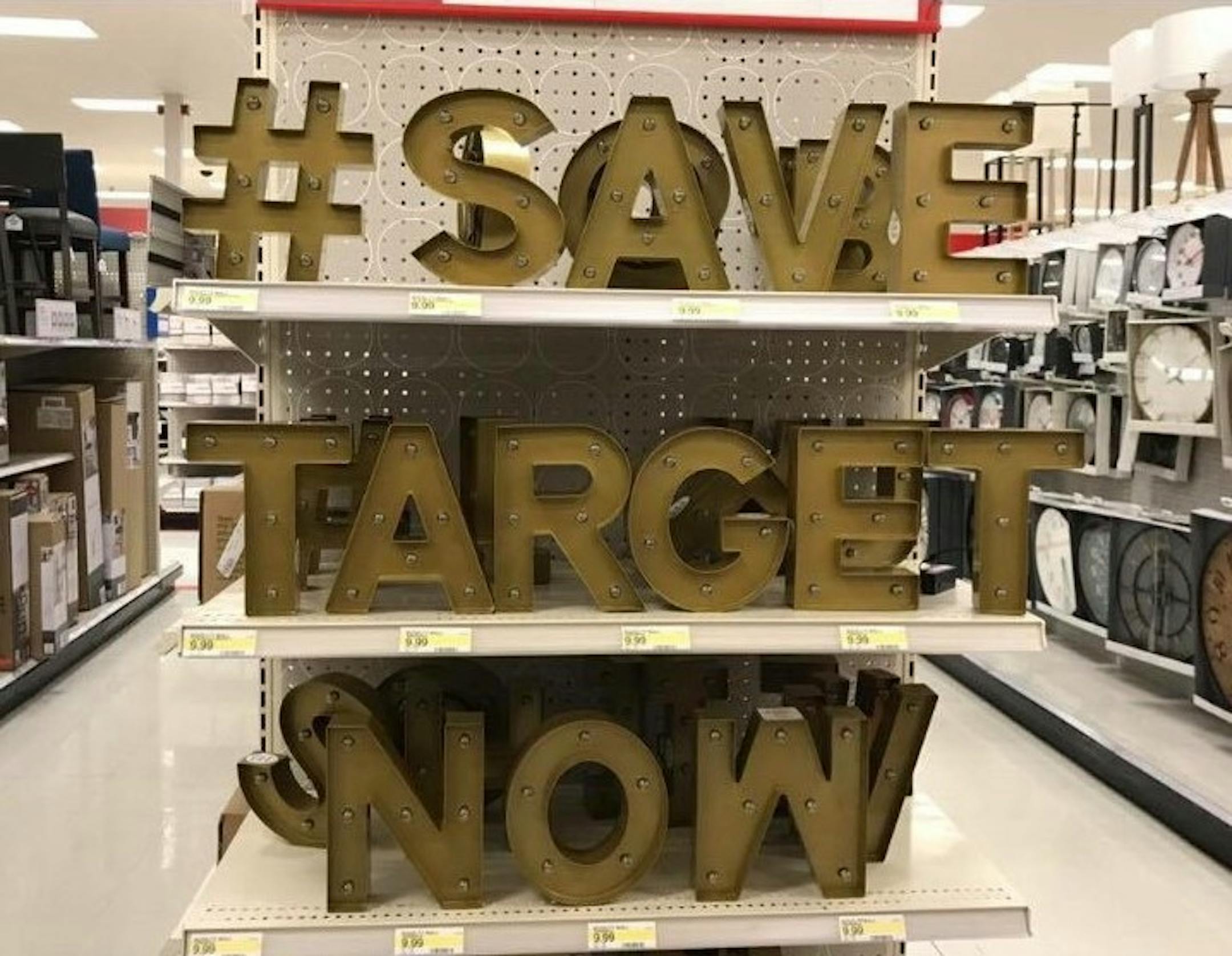 Some Fergus Falls shoppers left a message at their Target store, which is scheduled to close in February.