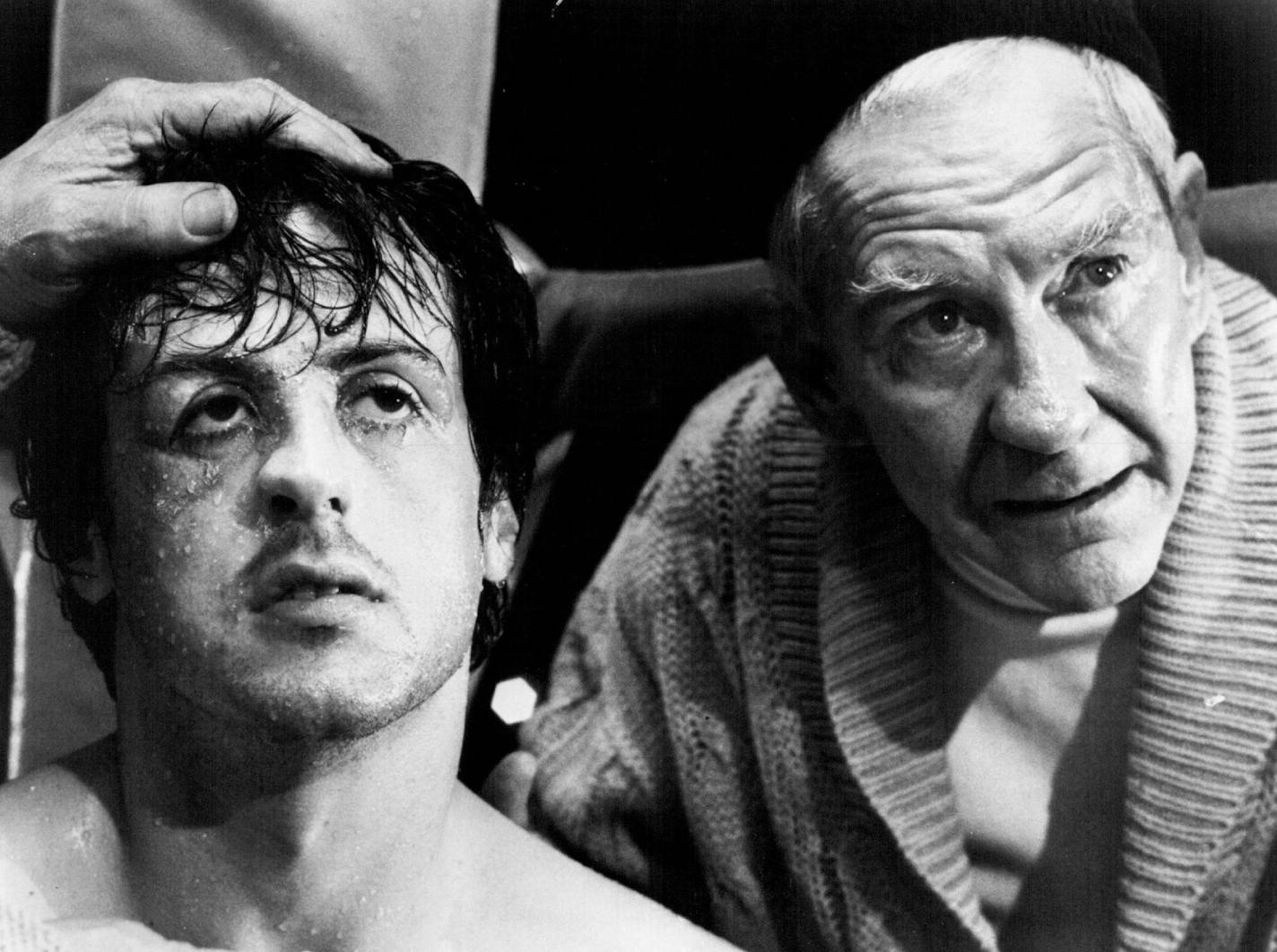 Sylvester Stallone and Burgess Meredith in the original "Rocky." United Artists