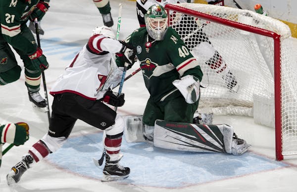 Michael Grabner (40) shot the puck past Wild goalie Devan Dubnyk for a goal in the third period.