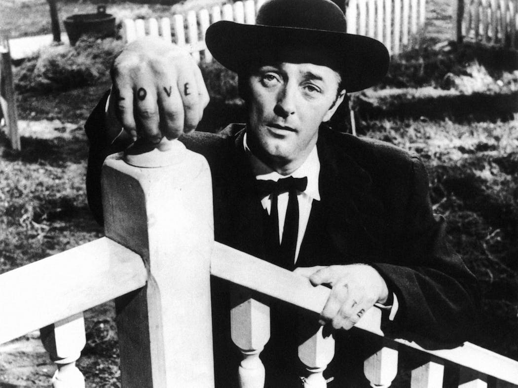 Robert Mitchum in “The Night of the Hunter.”