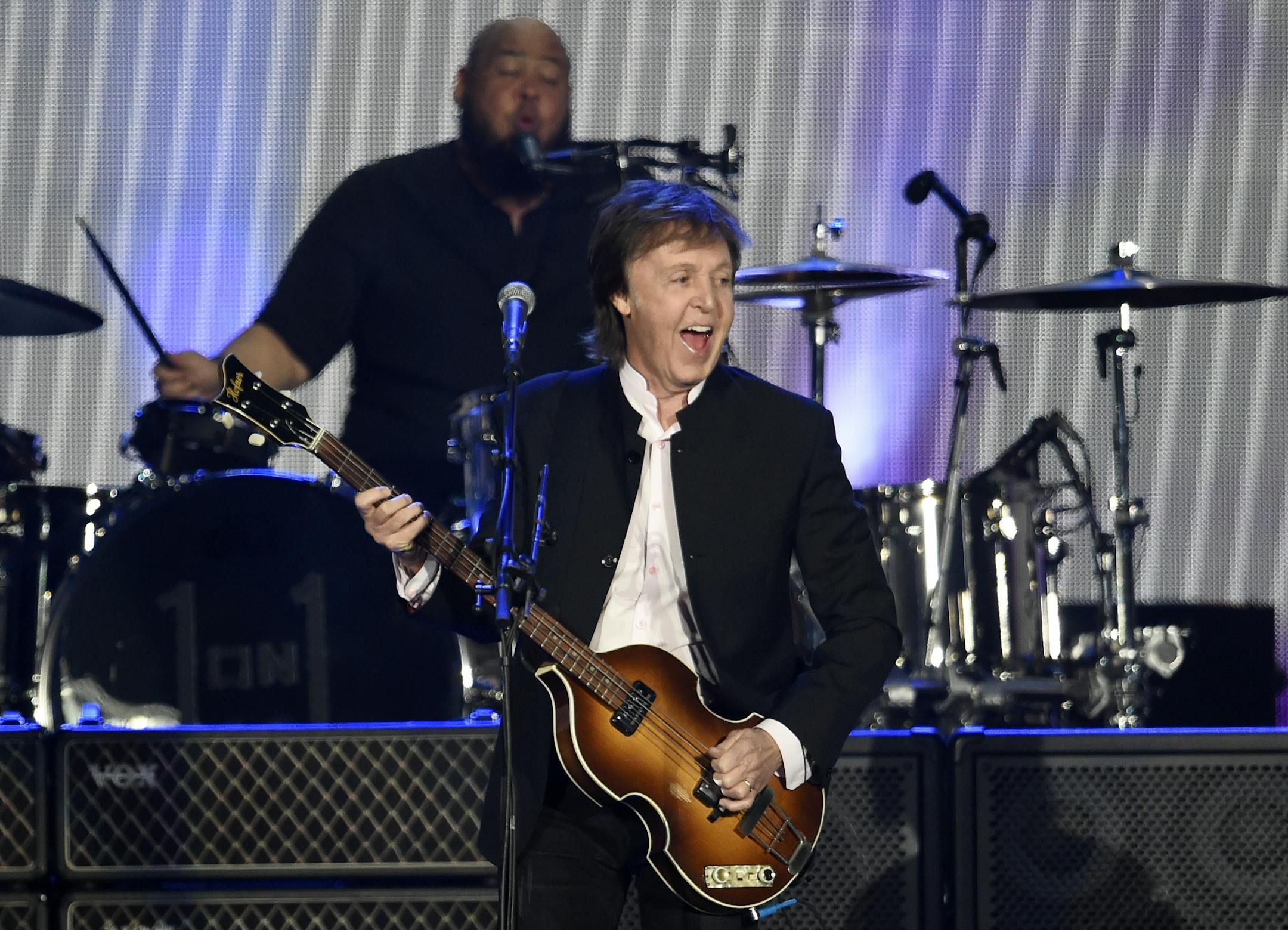 Paul McCartney performs on day 2 of the 2016 Desert Trip music festival at Empire Polo Field on Saturday, Oct. 8, 2016, in Indio, Calif.