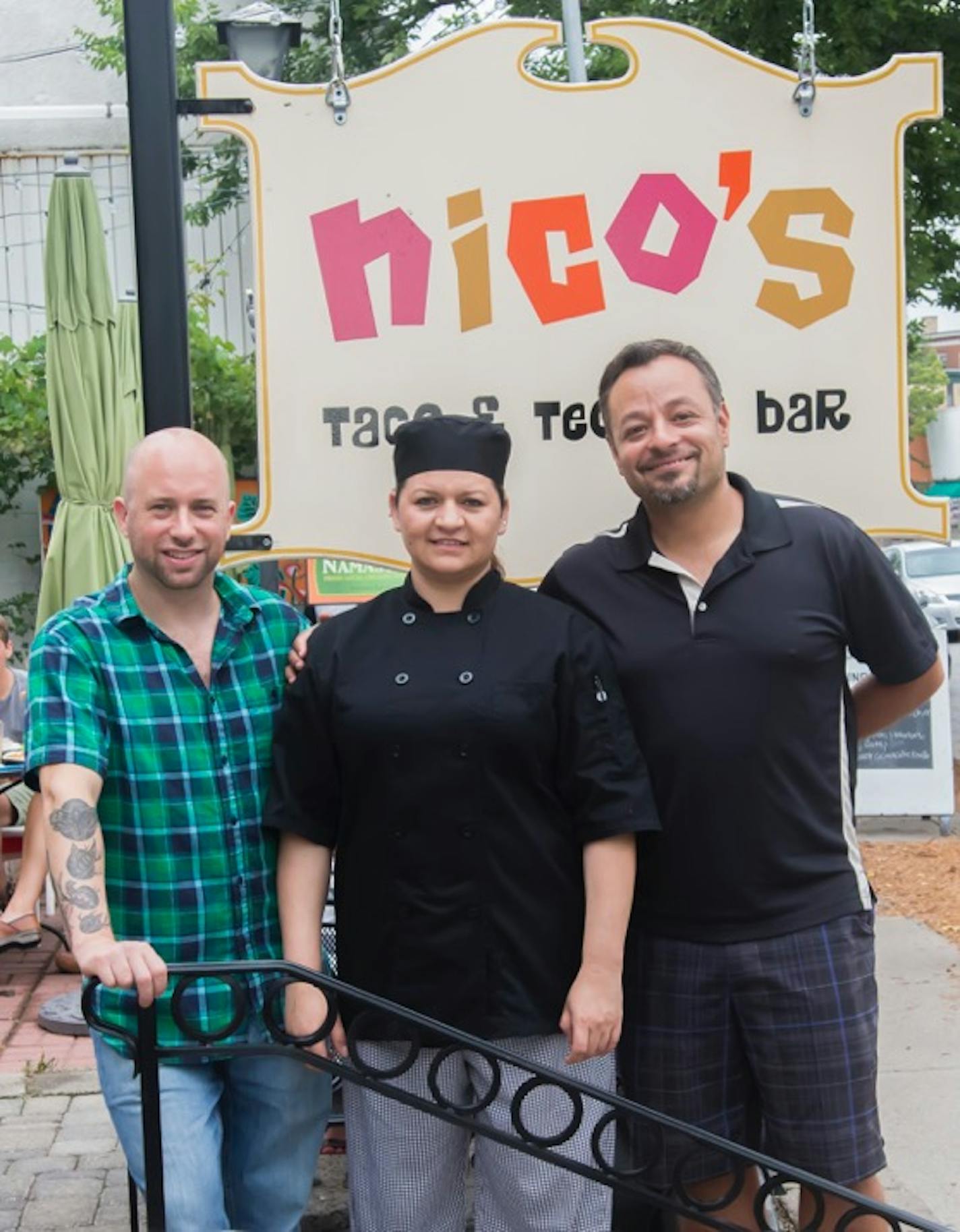 Johnny Holder, Blanca Laguna and Nico's owner Ale Victoria welcome you to Nico's to celebrate Dia De Los Muertos this weekend. (Photography by J.Strowder/JMS)