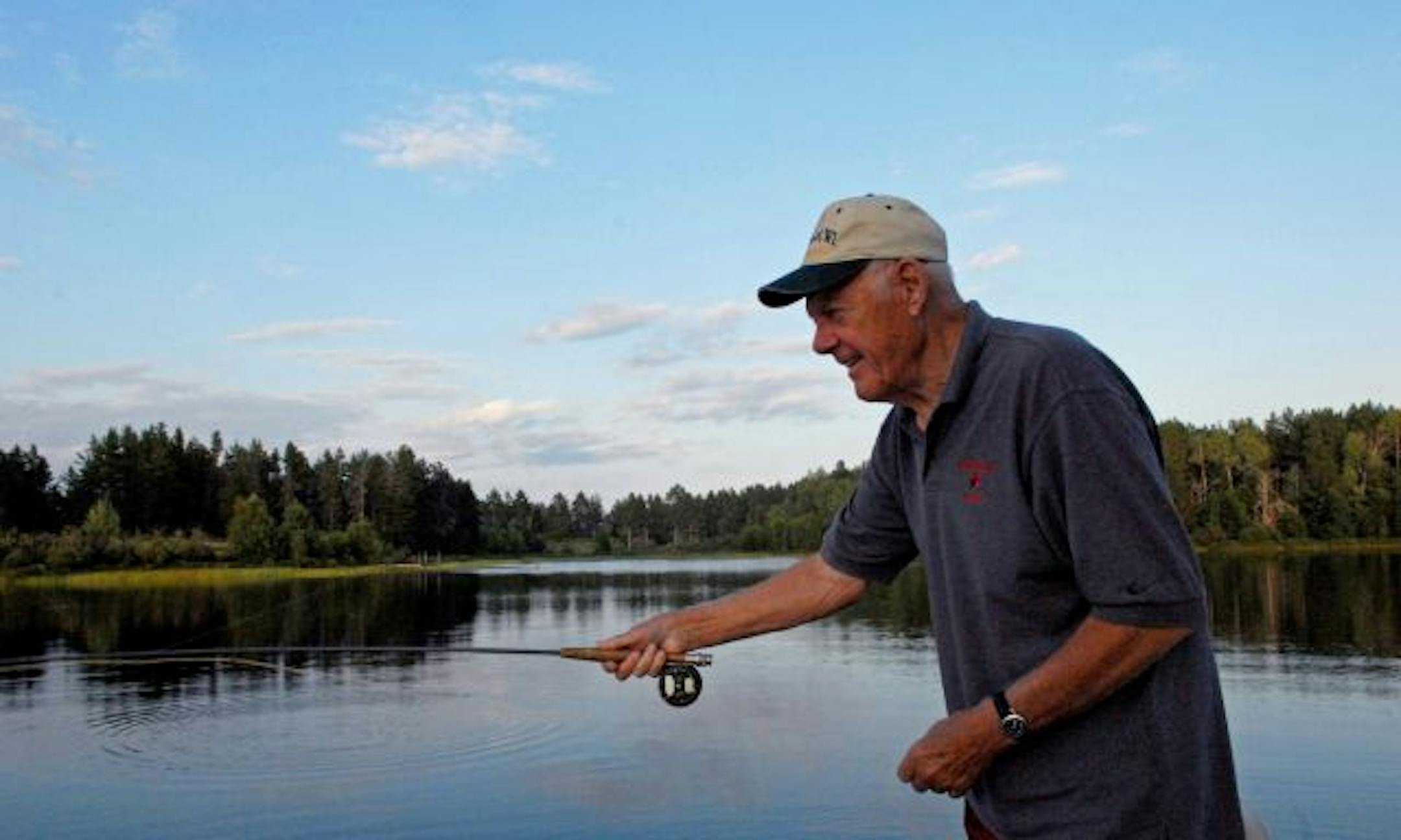 Once an angler who wanted to catch as many fish as possible, then as many big fish, then fish in exotic places, Bud Grant now is content to fish near his cabin with family and friends. "Your attitude changes about these things over time,'' he said.
