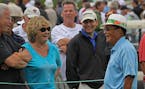Golf legend Chi Chi Rodriquez joked with the gallery at the 3M Championship in 2012.