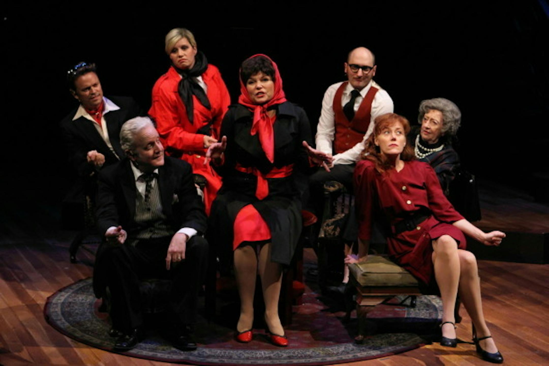 credit: Scott Pakudaitis Jennifer Maren (center) and the cast of "Glensheen" at the Minnesota History Theatre.