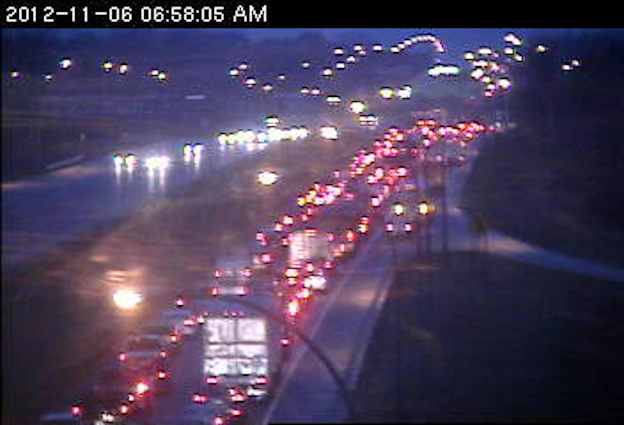 Congestion on northbound 169 at Old Shakopee Road.