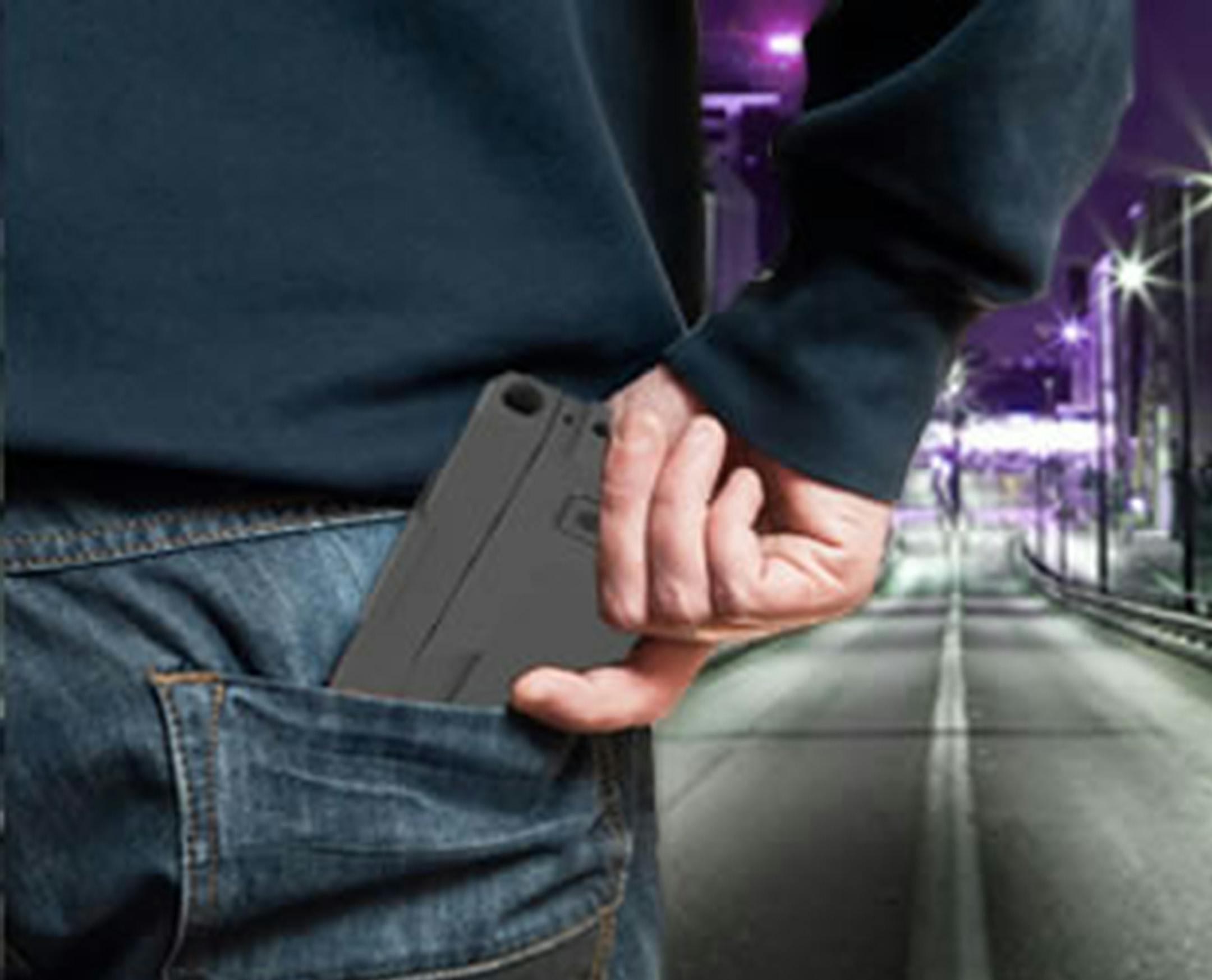 Ideal Conceal, has developed Smartphone gun. In its locked position it will be virtually undetectable because it hides in plain sight. †~ Always check your State and local concealment laws. photos proved by the Ideal Conceal company.