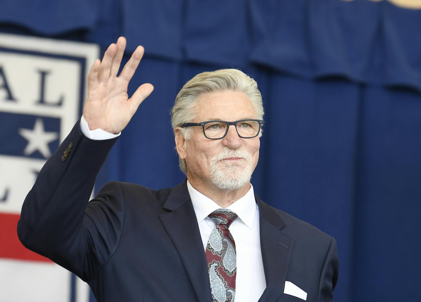 National Baseball Hall of Fame inductee Jack Morris is introduced during an induction ceremony at the Clark Sports Center on Sunday, July 29, 2018, in Cooperstown, N.Y. (AP Photo/Hans Pennink) ORG XMIT: NYHP168