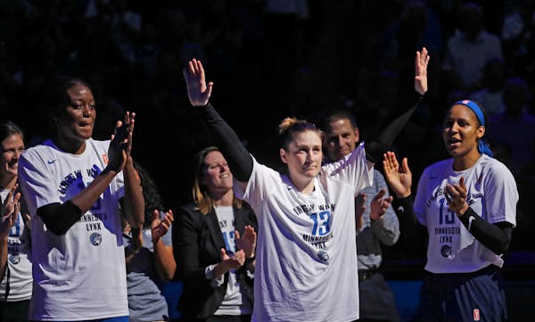 Lindsay Whalen enjoyed the final moments after playing her last regular season game for the Lynx.] The Lynx take on the Mystics in Lindsay Whalen's la