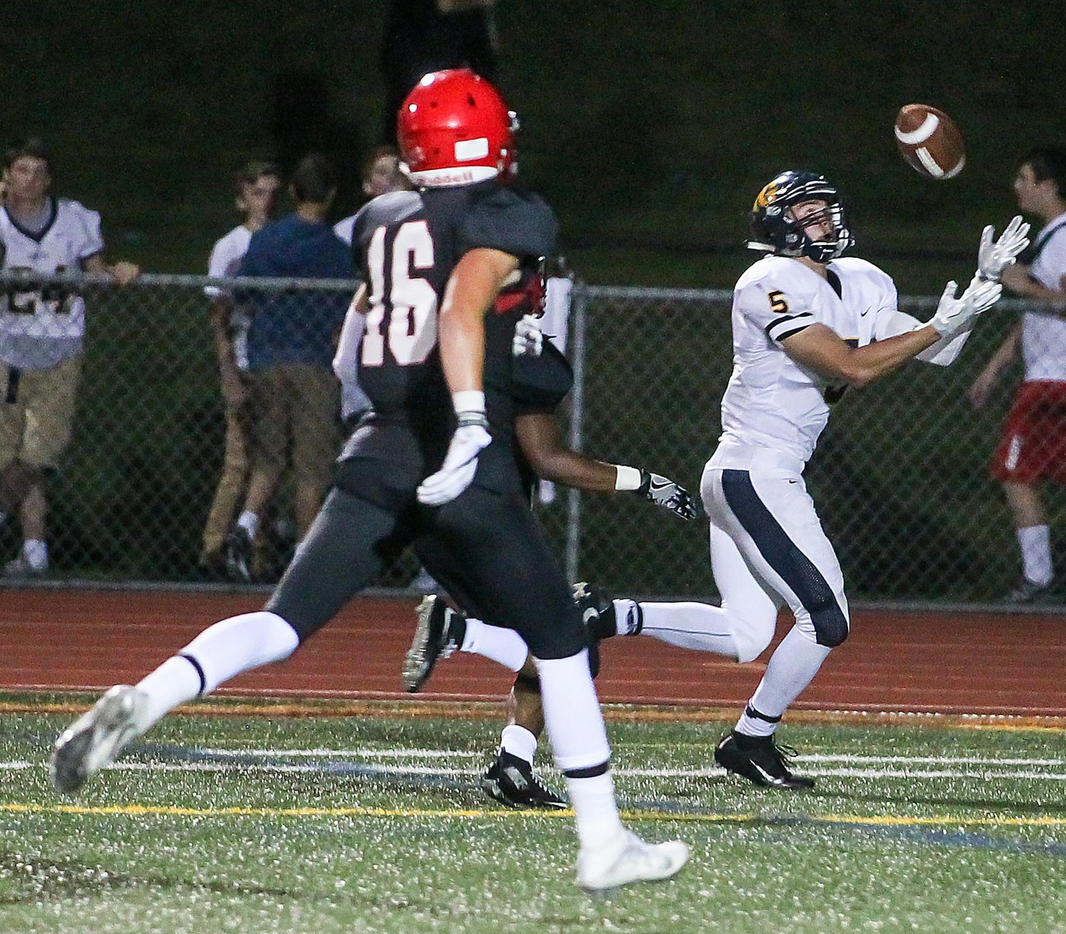 Ivan Burlak's 22-yard reception on fourth-and-3 with 6 minutes to play Totino Grace a 17-14 lead at Eden Prairie on Sept. 1.