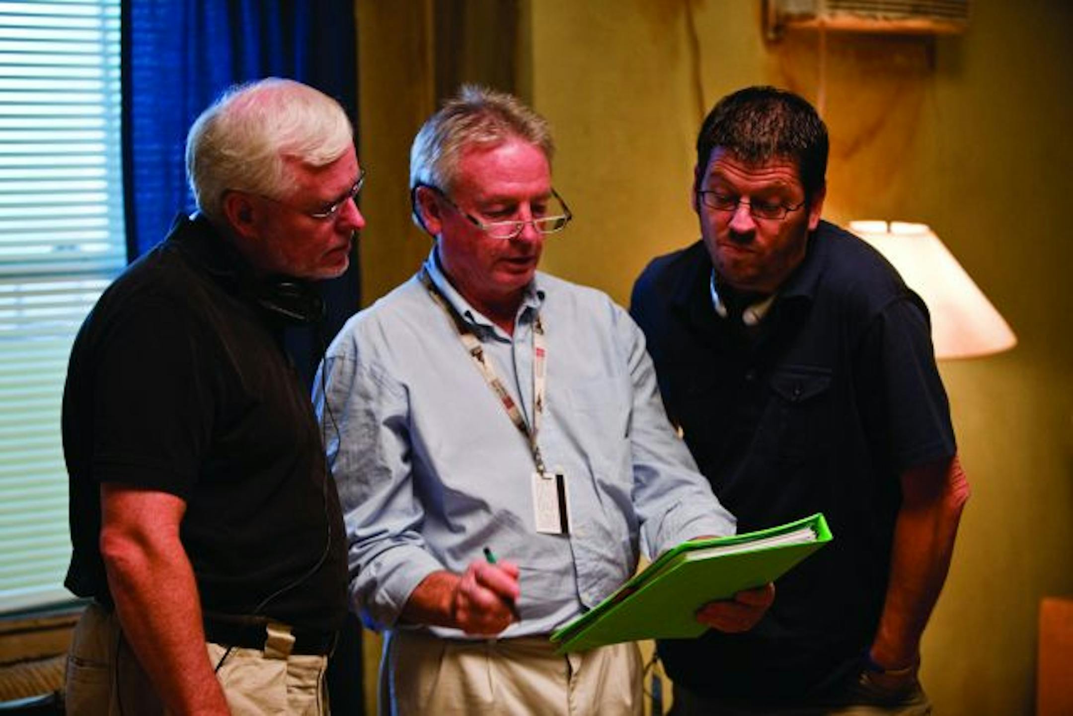 Vivendi Entertainment Patrick Doughtie, right, wrote the script for "Letters to God" as a tribute to his late son, Tyler. He is shown with the film's director, David Nixon, left, and producer Cameron Kim Dawson.