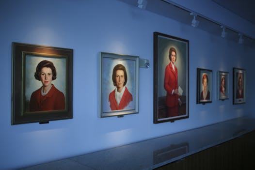 Portraits of Betty Crocker on display in a conference room at the General Mills headquarters in Golden Valley.
