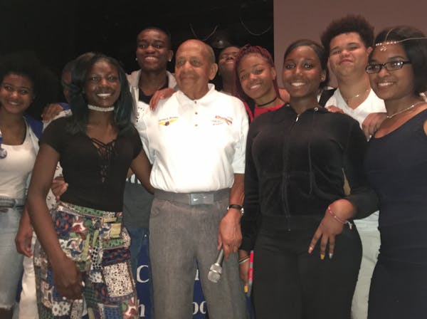 Col. Harold Brown, 92, one of the last of the Tuskegee Airrmen, returned in September to Minneapolis North High School, for the first time since he gr