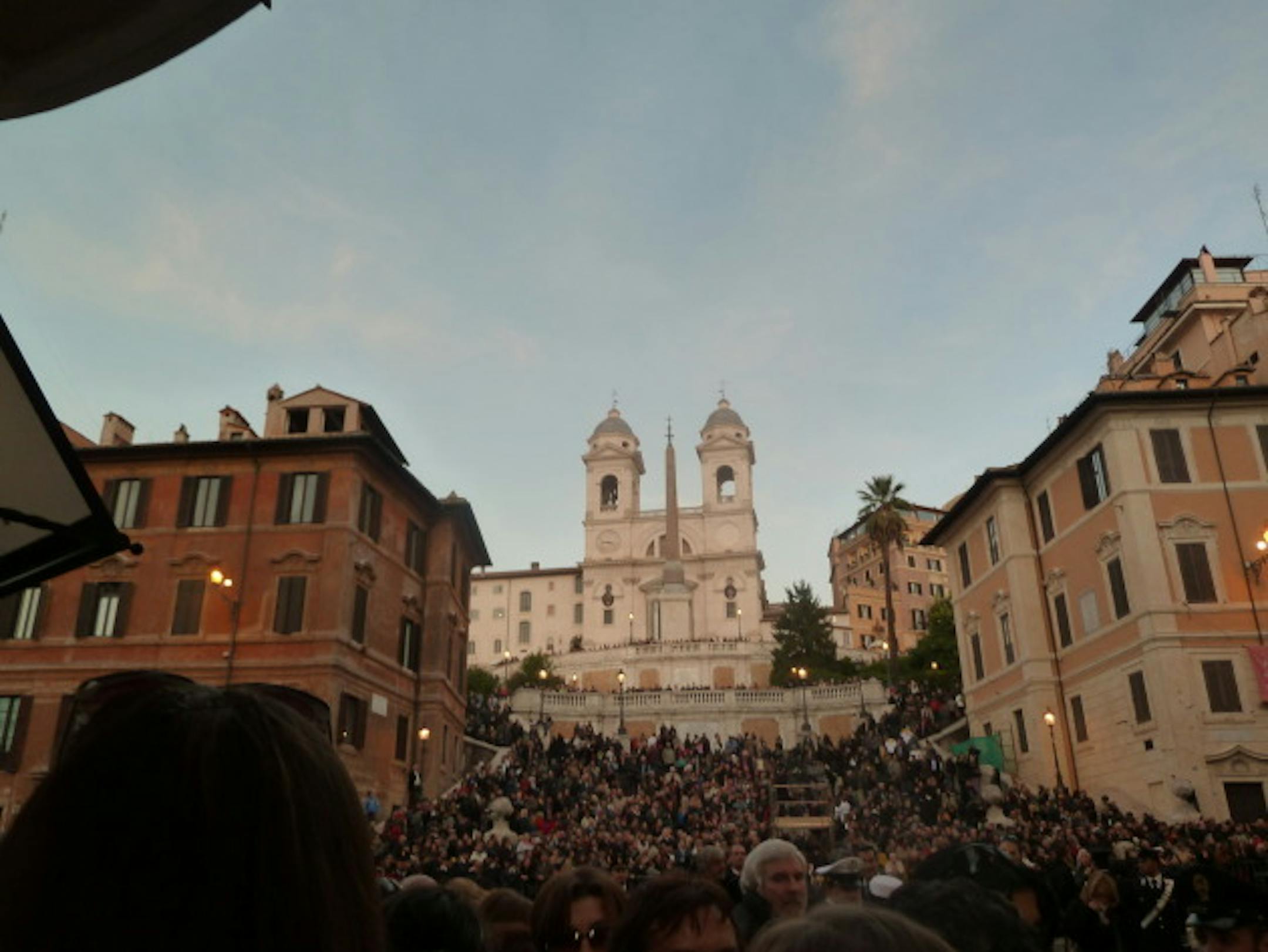 There were only eight zillion other people who wanted to see the Pope too!
