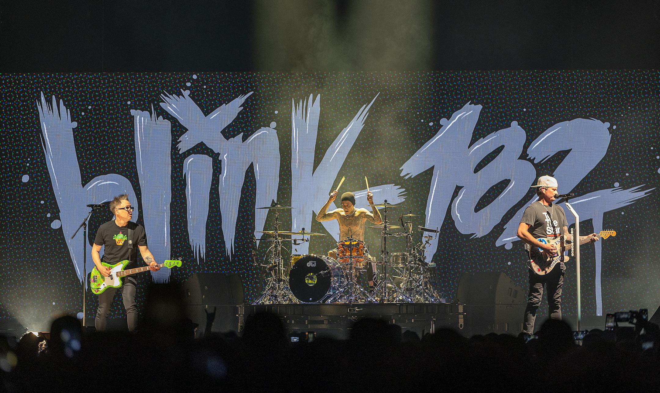 Blink-182 performs at the Xcel Energy Center.